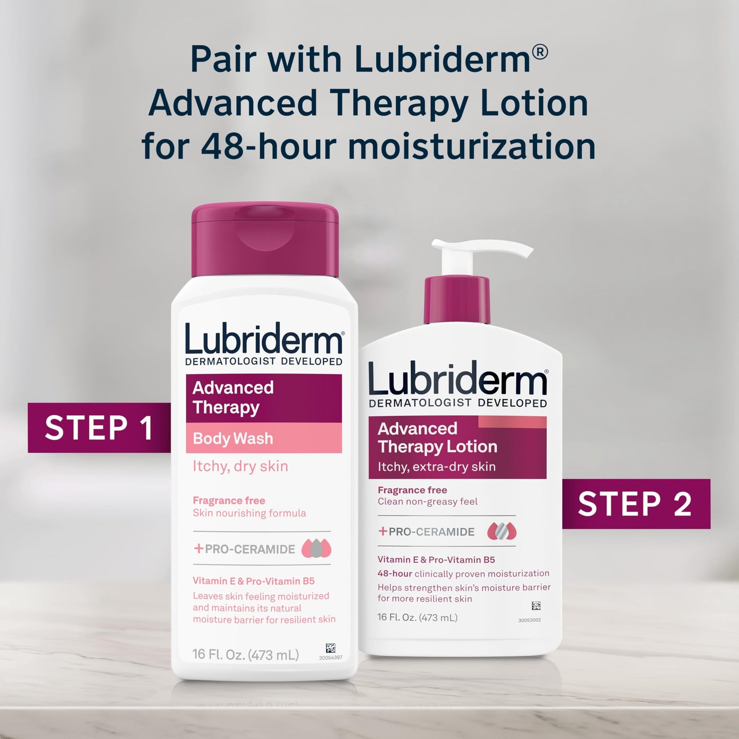 Lubriderm Unscented Body Wash for Dry Skin