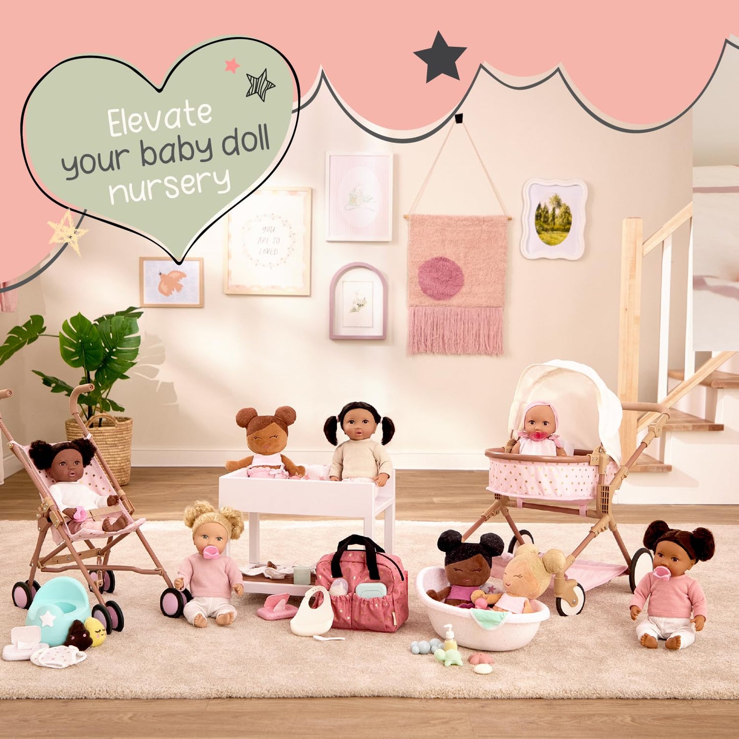 14-inch Baby Doll Care Accessories Bundle