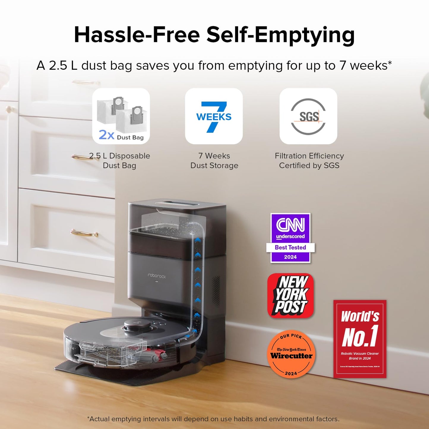 roborock Q5 Max+ Robot Vacuum with Self-Empty Dock