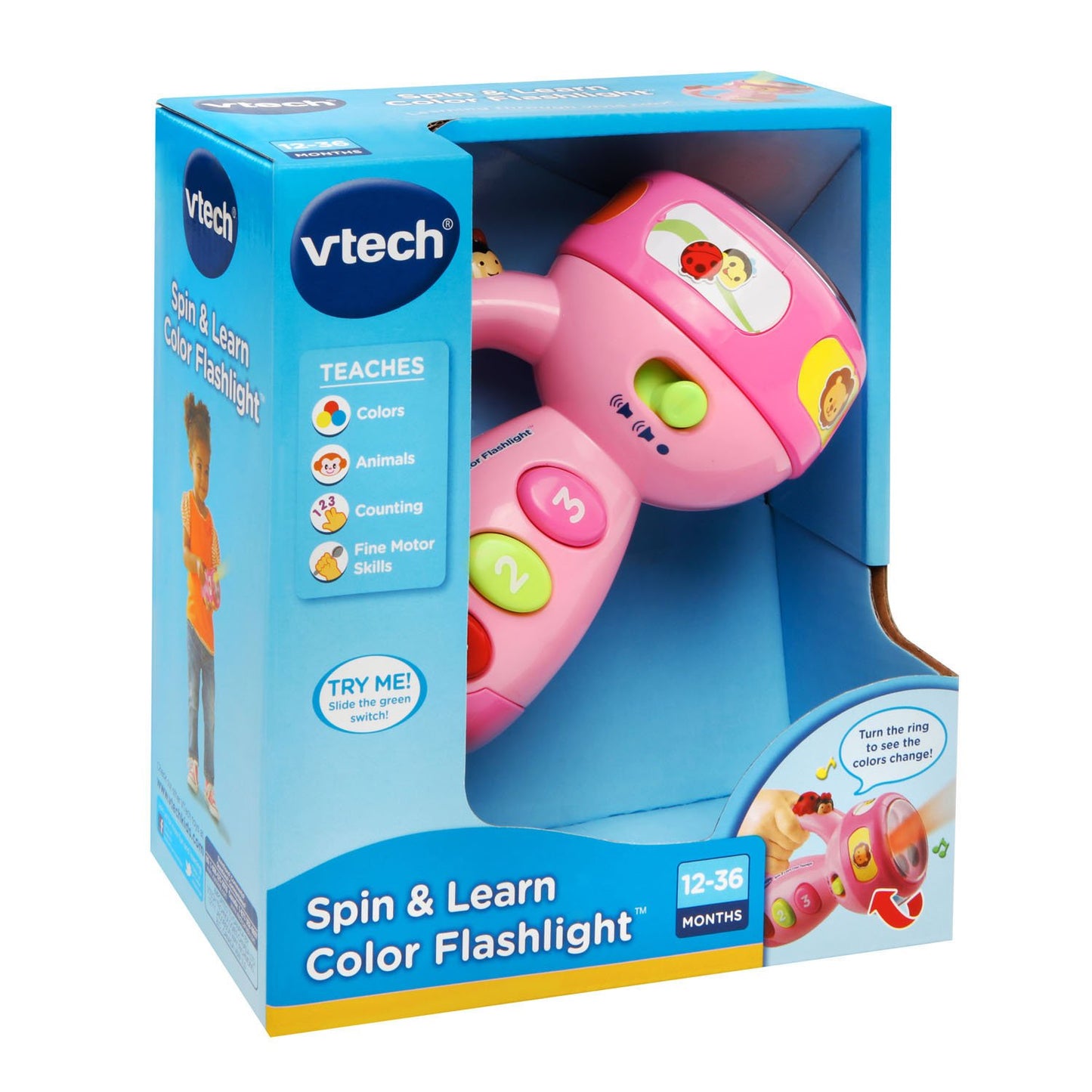 VTech Spin and Learn Color Flashlight - Pink