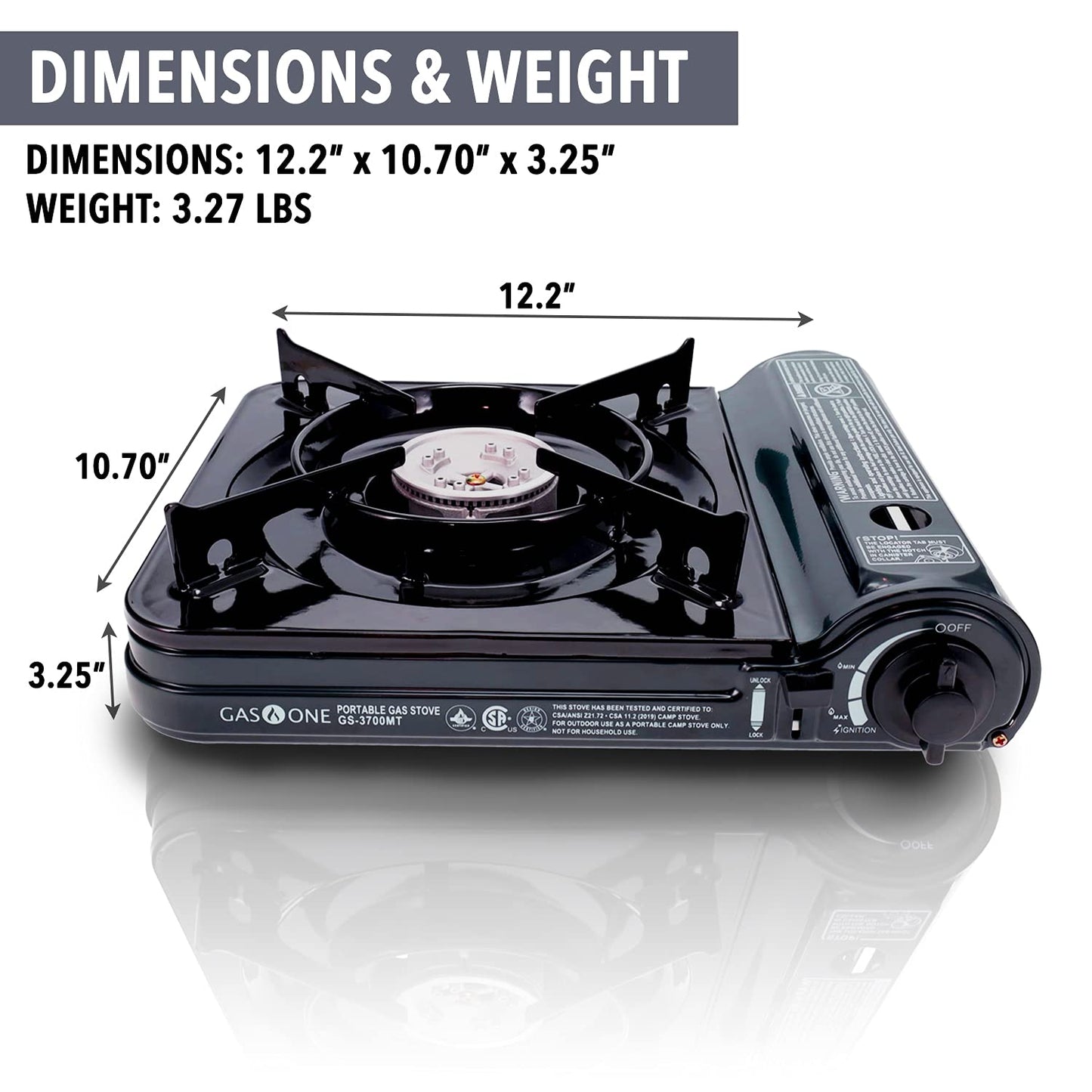 10,000 BTU Portable Butane Gas Stove by Gas One