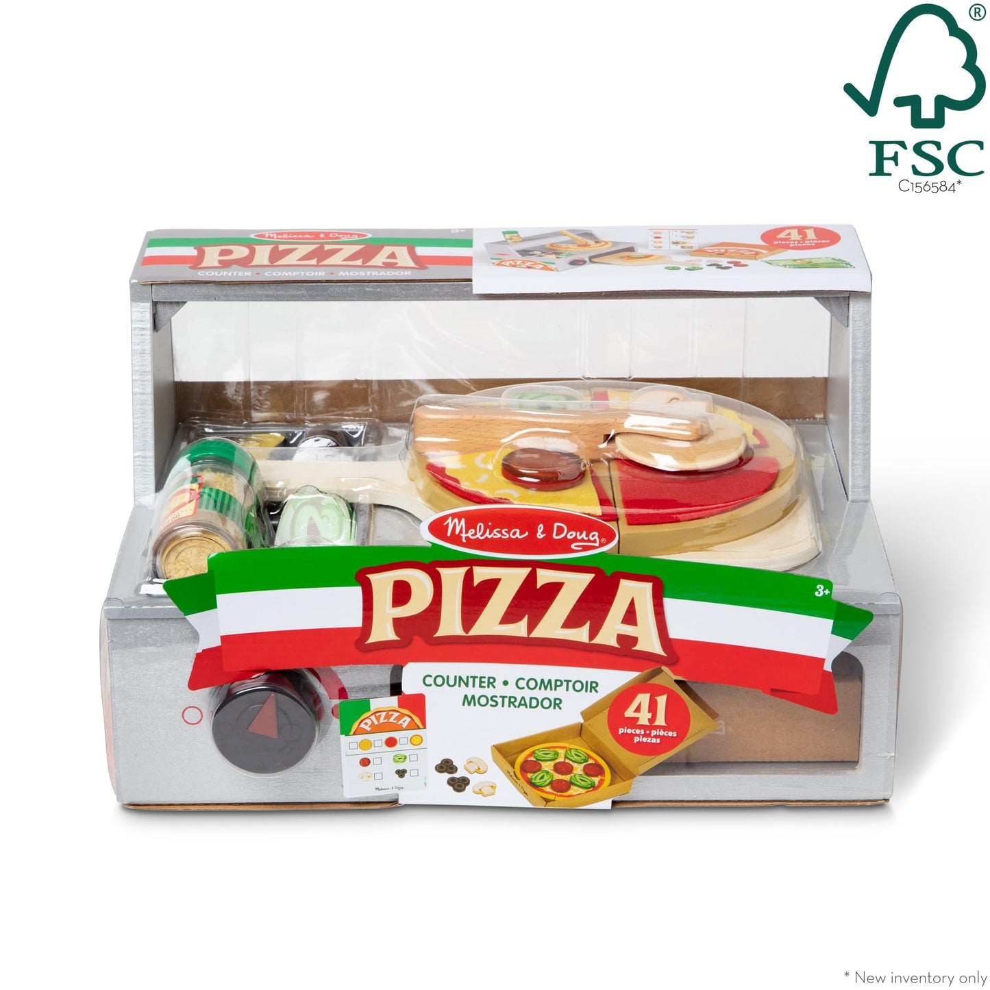 Melissa & Doug Wooden Pizza Play Set - 41 Pieces
