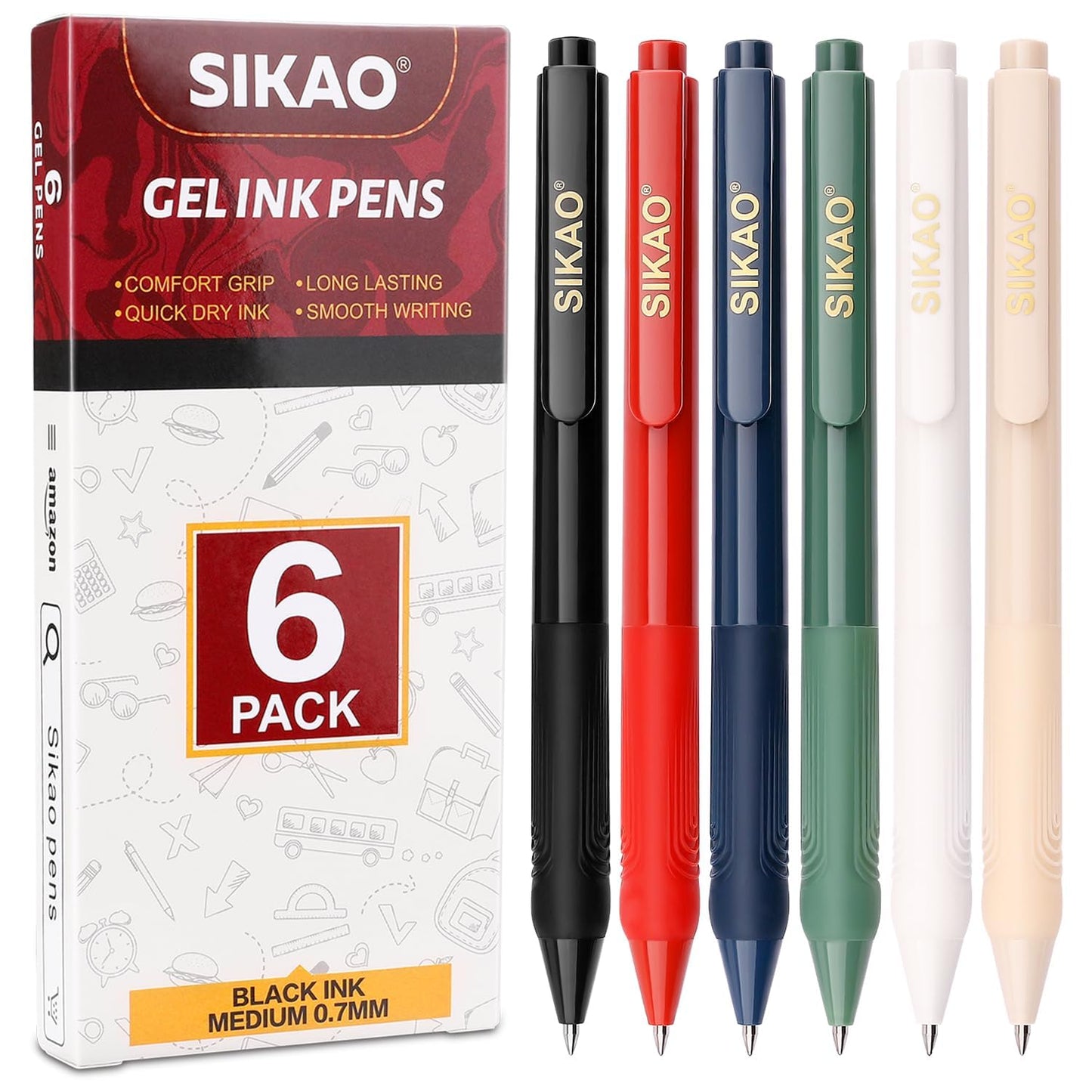 Sikao 0.5mm Gel Pens for Smooth Writing