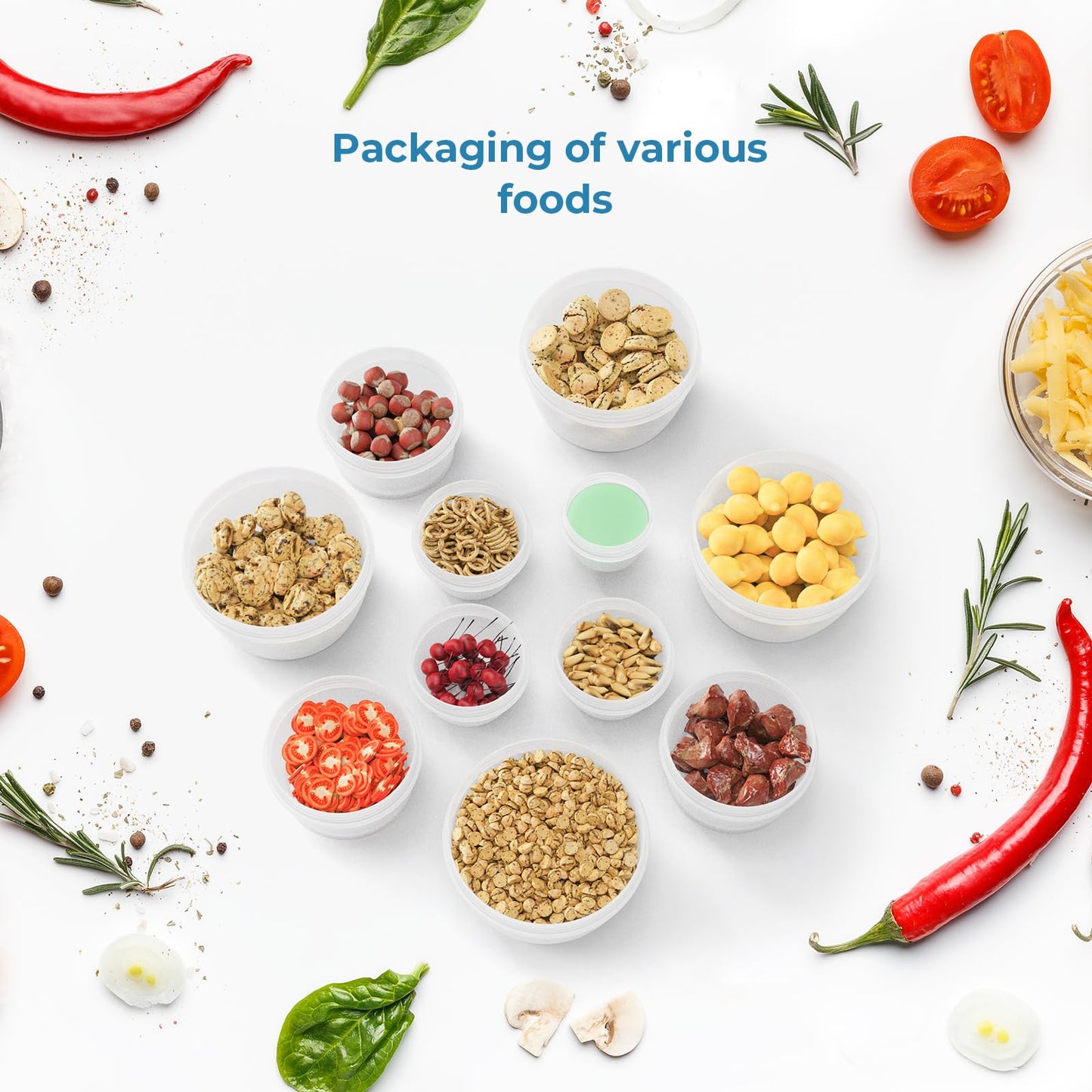 16-Pack Food Storage Containers with Lids