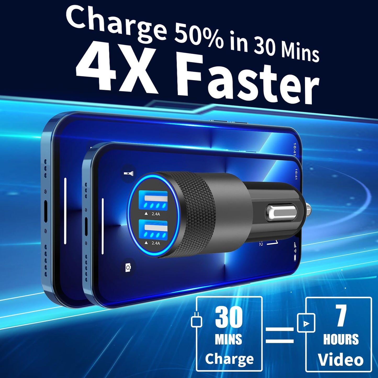 Braveridge 4.8A Dual USB Car Charger Adapter