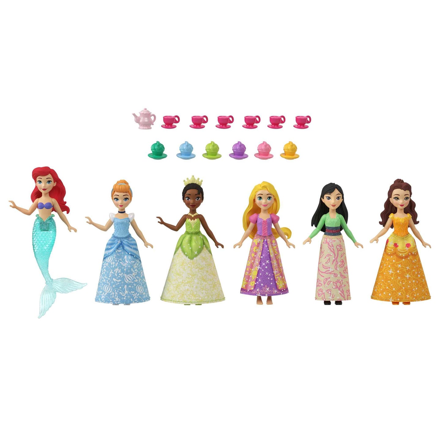 Disney Princess Doll Party Set with 6 Dolls