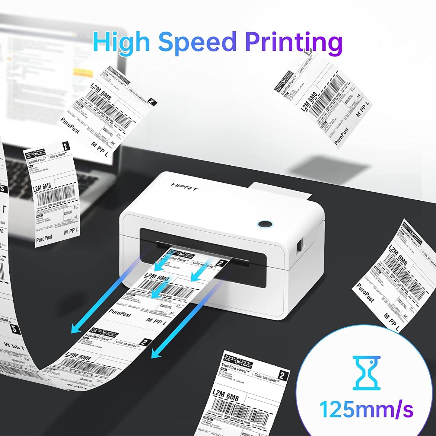 iDPRT Professional Shipping Label Printer - 150mm/s 4x6 Desktop Thermal Label Printer for Shipping Packages, Small Business, USPS, FedEx, Shopify, Etsy, Amazon, Ebay