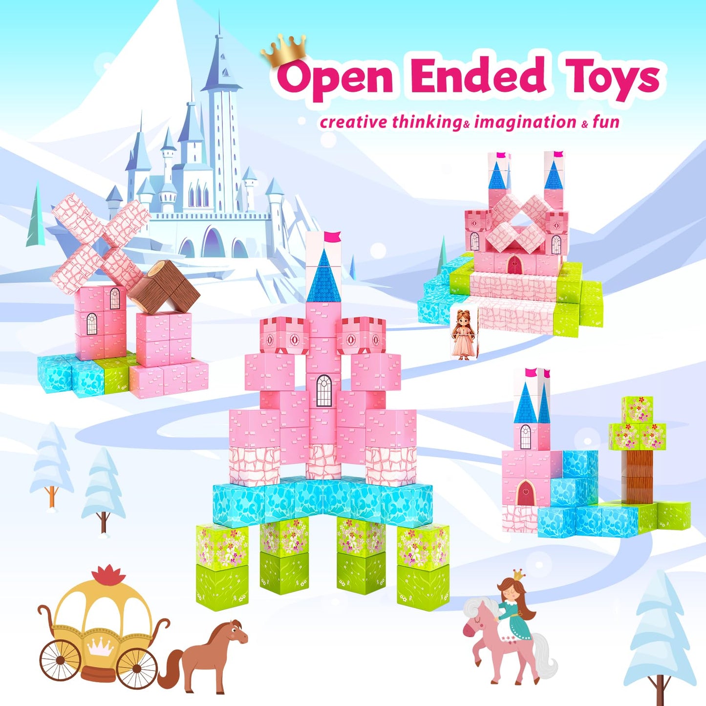 64 Pcs Magnetic Building Blocks Set for Kids