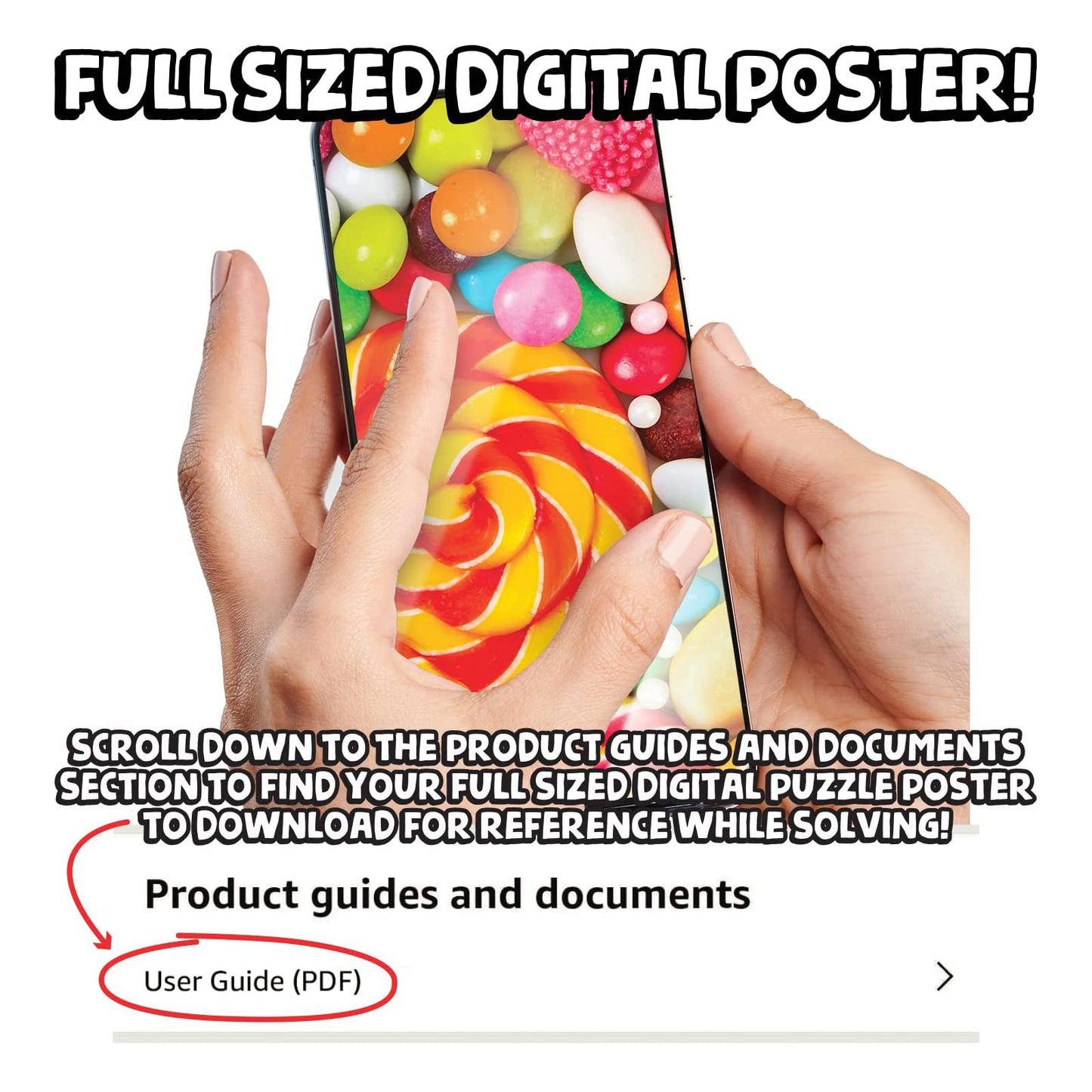 BunMo 1000 Piece Puzzle for Adults - Cascading Candies. Puzzles for Adults 1000 Piece - 1000 Piece Puzzles Have Unique Pieces That Fit Together Perfectly. 1000 Piece Puzzles for Adults.