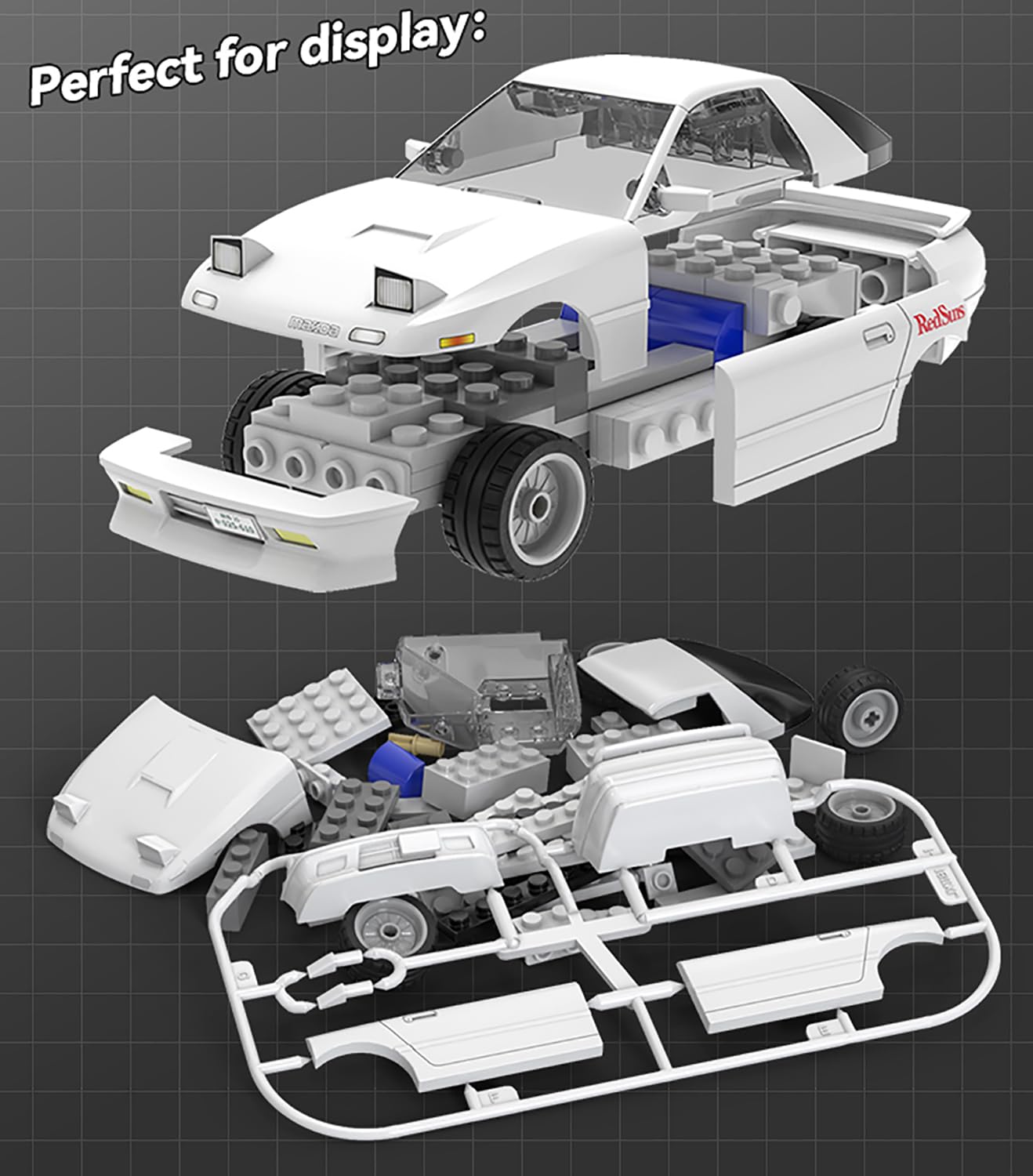 Mazda RX-7 FC3S Building Blocks Kit – 66 Pieces