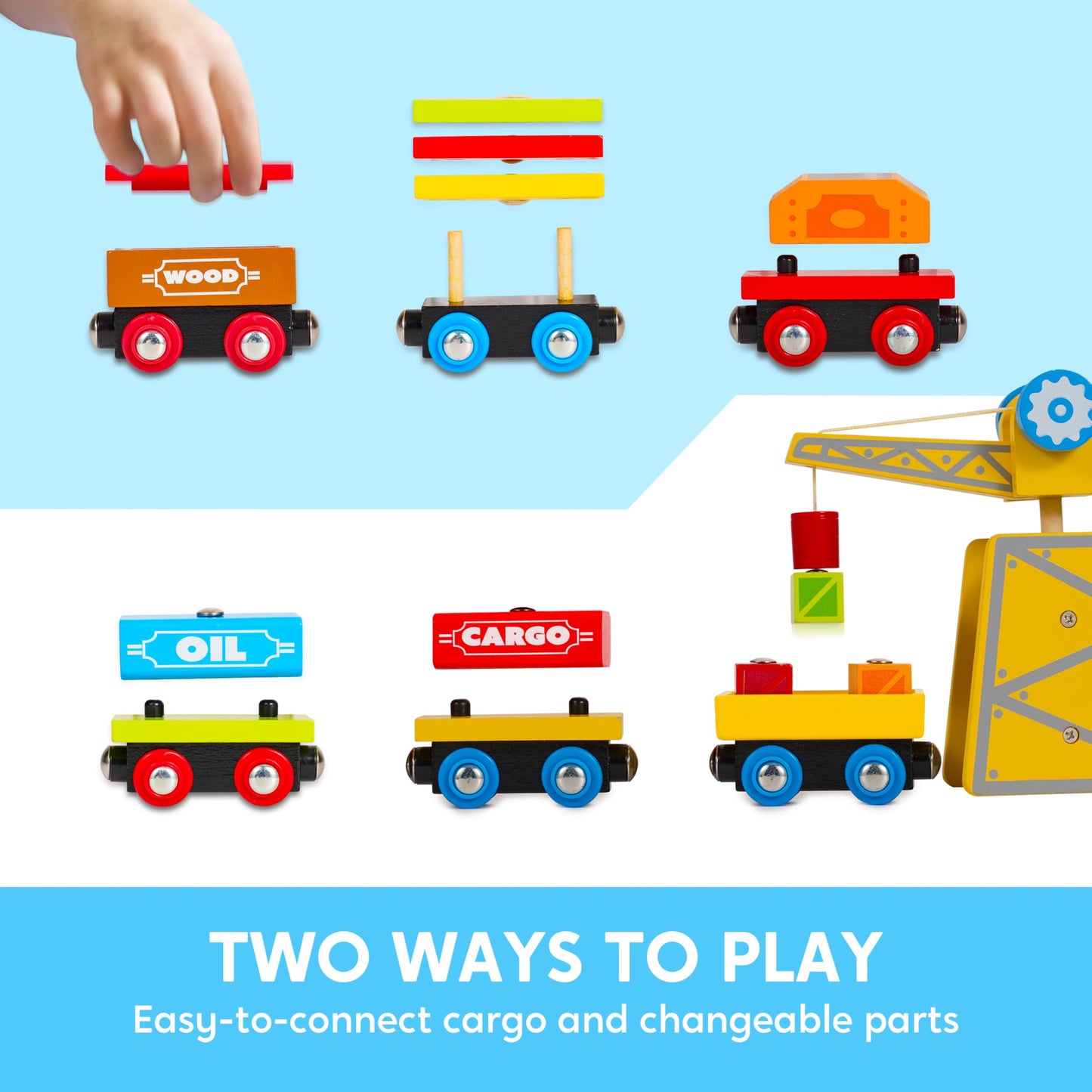 12PCS Montessori Magnetic Train Toy Set for Kids