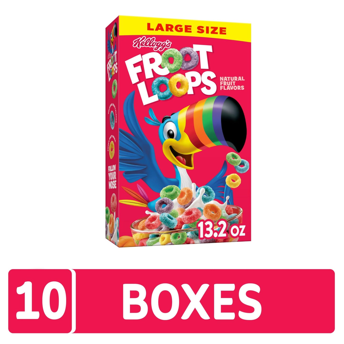 8.2lb Froot Loops Breakfast Cereal, Fruit Flavored