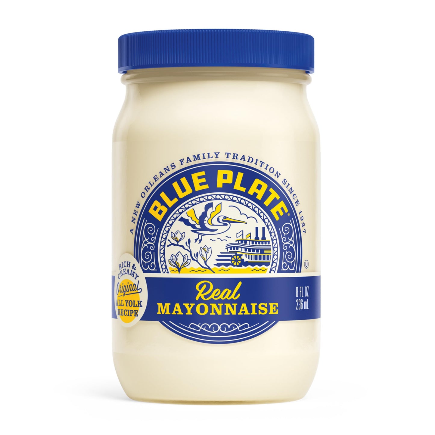 Blue Plate Real Mayonnaise, 8 oz Jar, Pack of 12