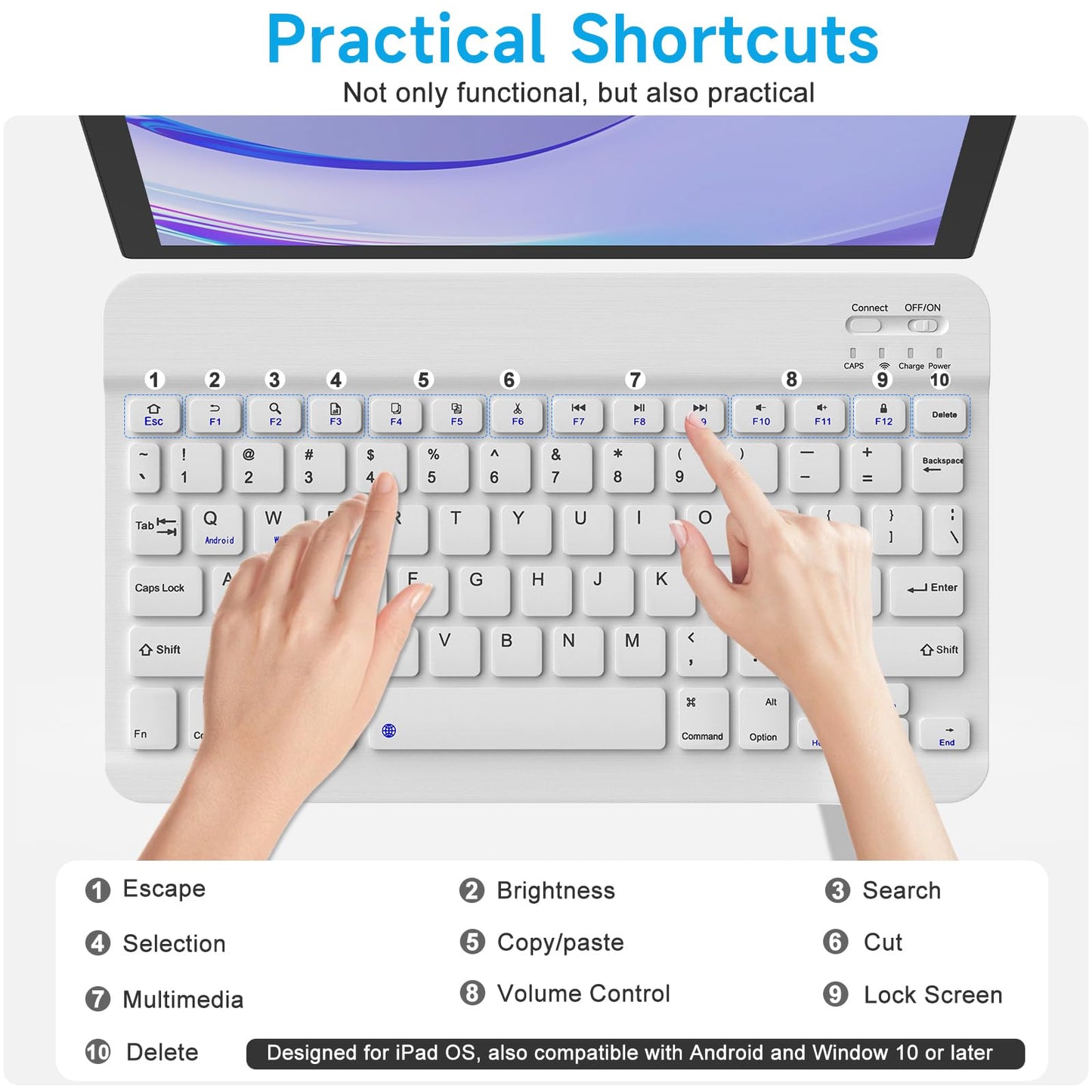 Wireless Bluetooth Keyboard and Mouse Combo