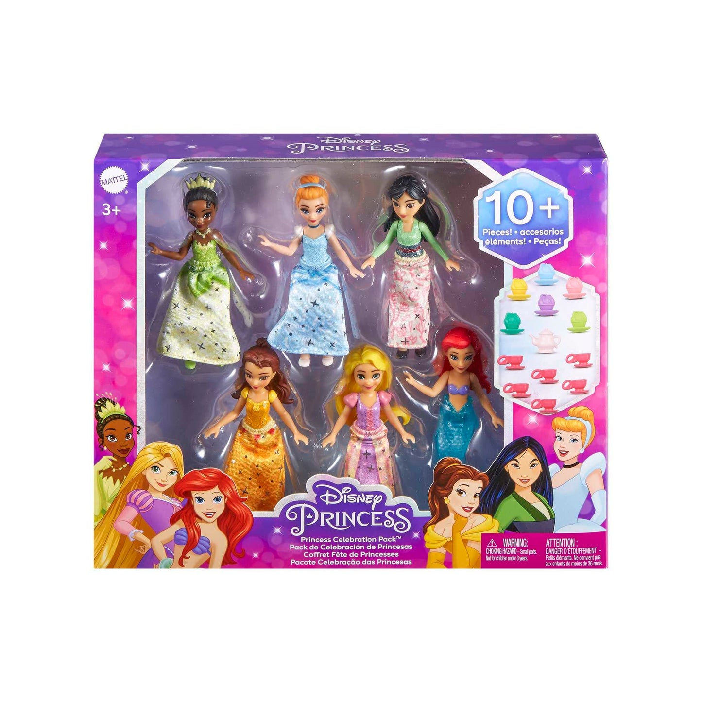 Disney Princess Doll Party Set with 6 Dolls
