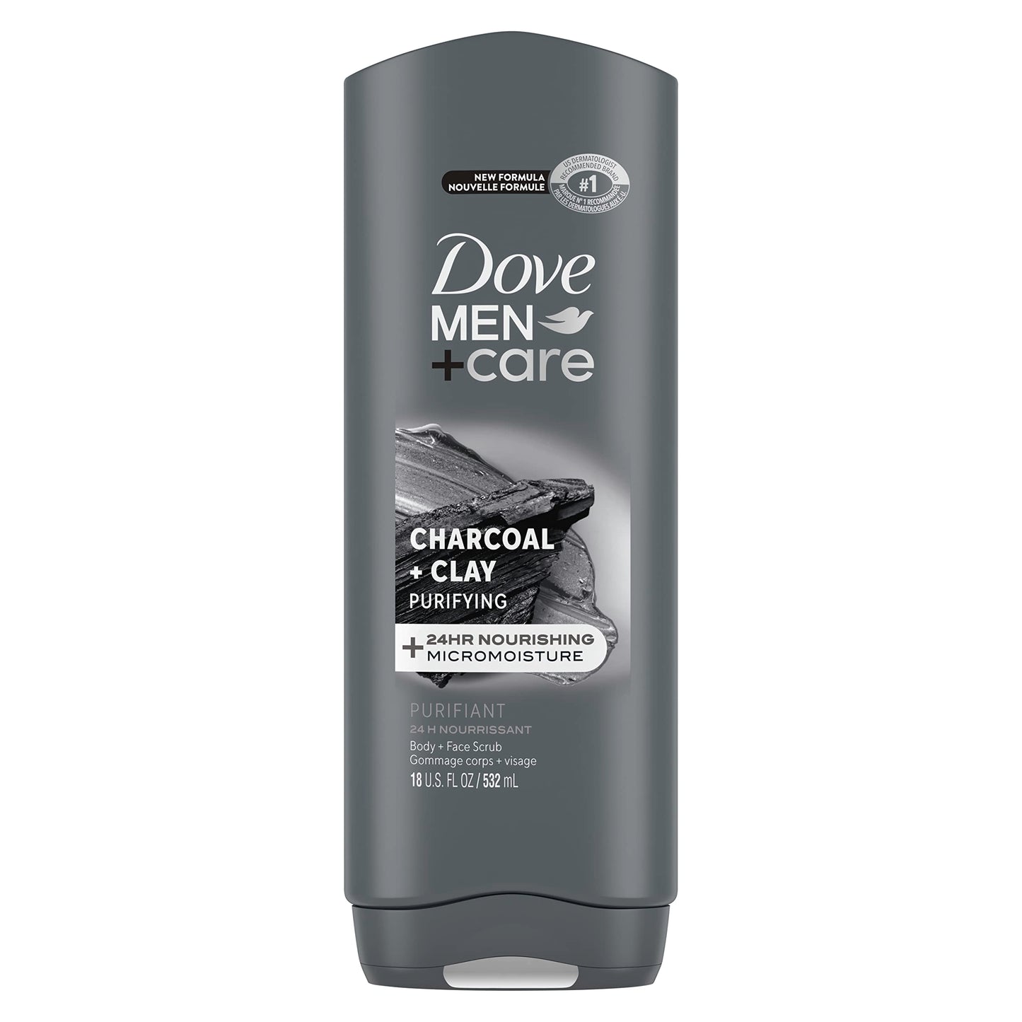DOVE MEN + CARE Charcoal Clay Body Wash 18 Fl Oz