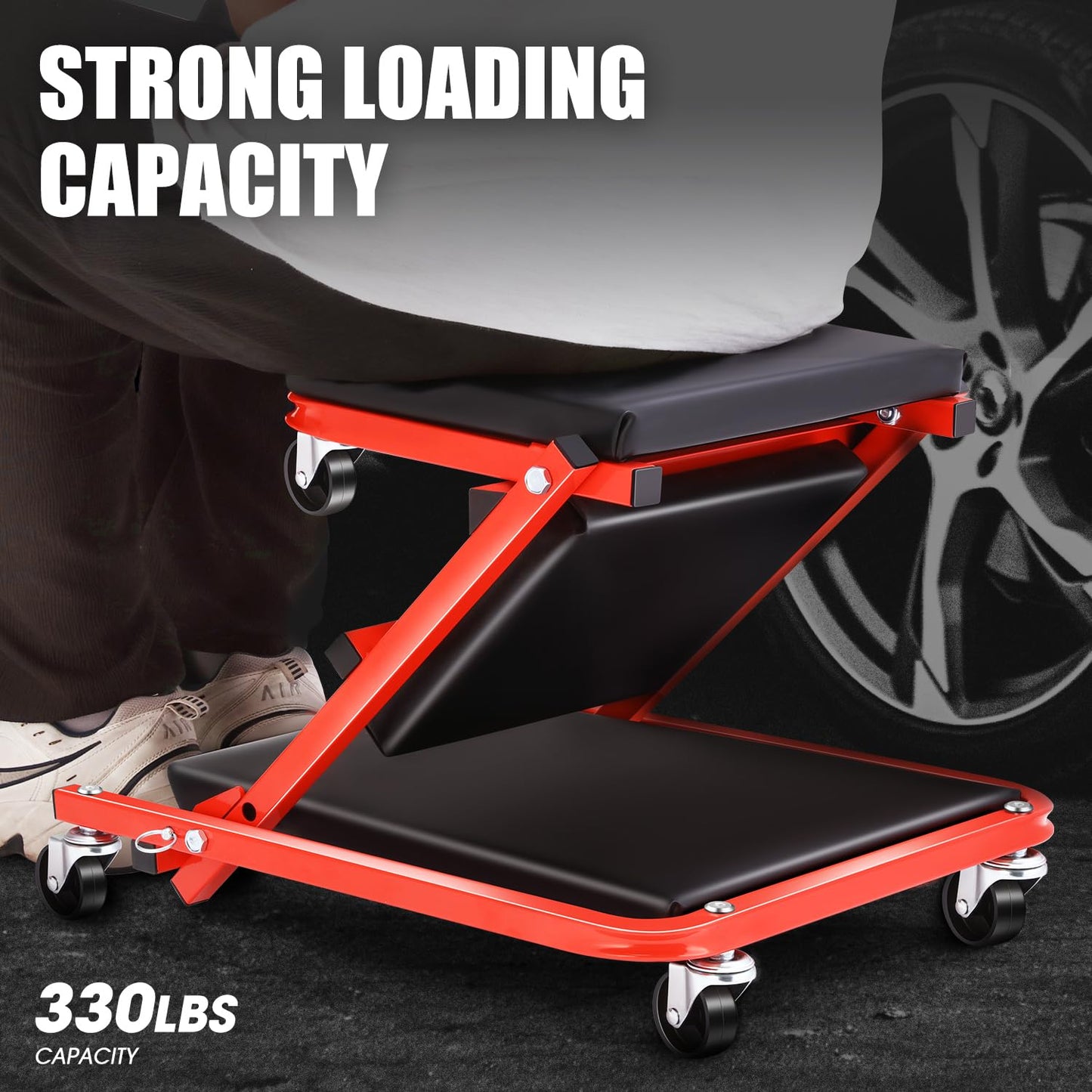 DNA MOTORING 36" 2-in-1 Rolling Car Creeper