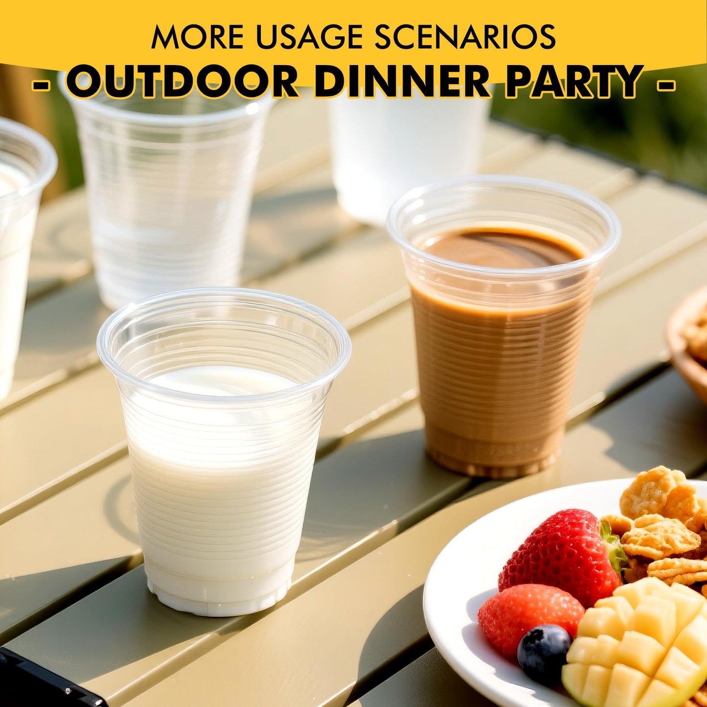 500 Pack Clear Disposable Plastic Party Cups