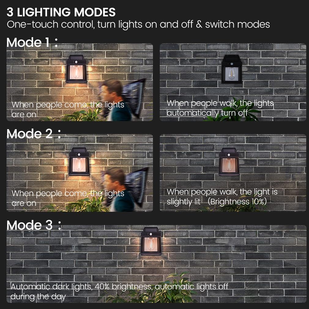 4pcs Solar Motion Sensor Wall Lights