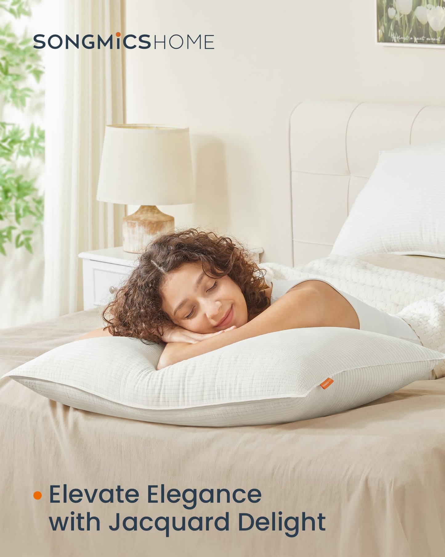 SONGMICS Home Down Alternative Bed Pillows Set of 2