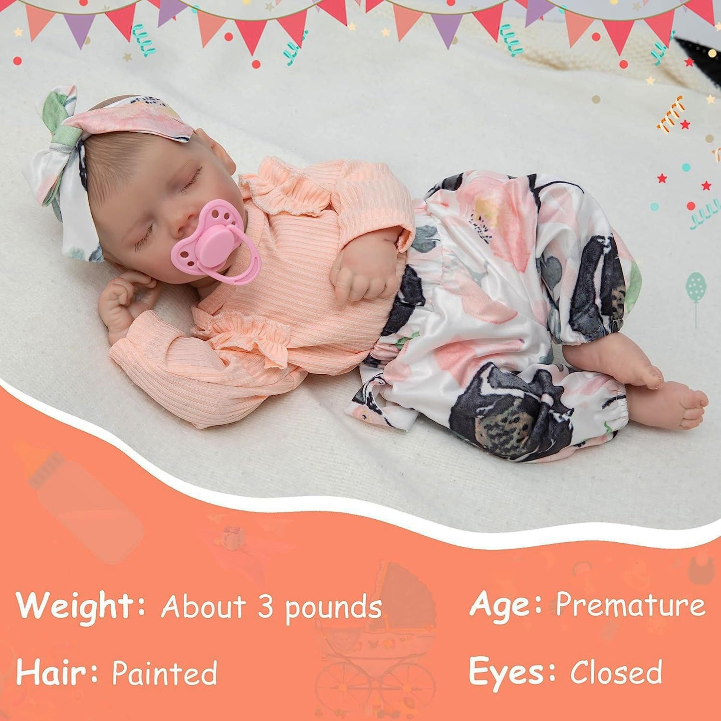 FANCCI 18 Inch Realistic Reborn Baby Doll