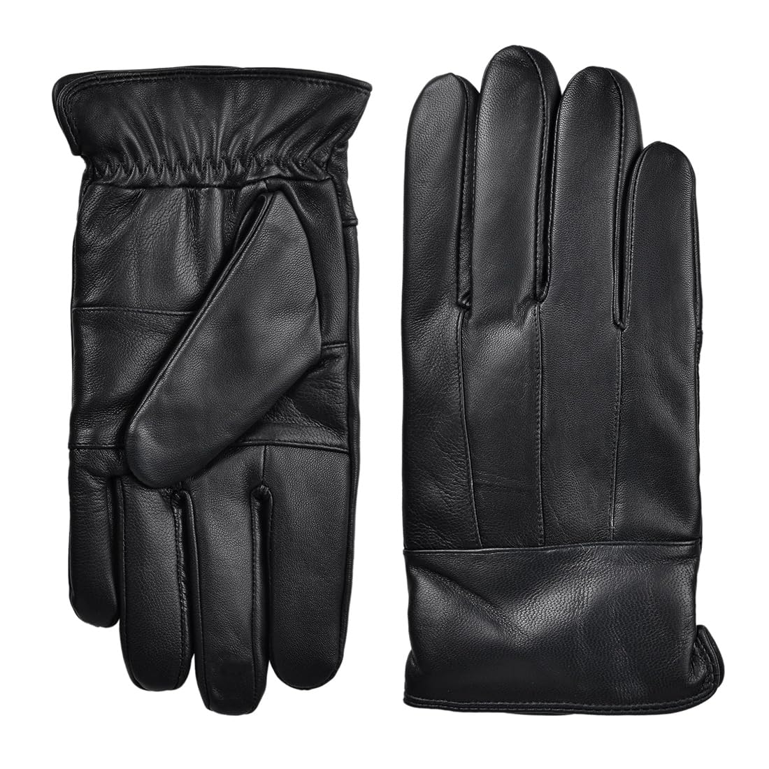 Harssidanzar Men's Warm Leather Winter Gloves
