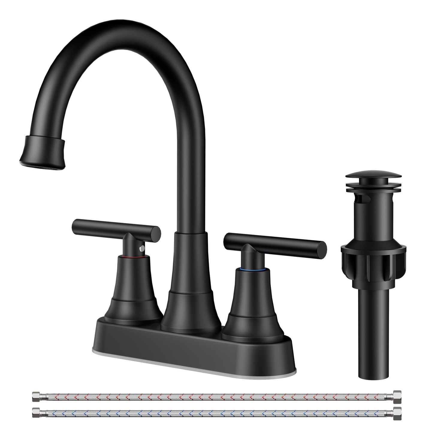 Centerset Bathroom Faucet with Pop Up Drain