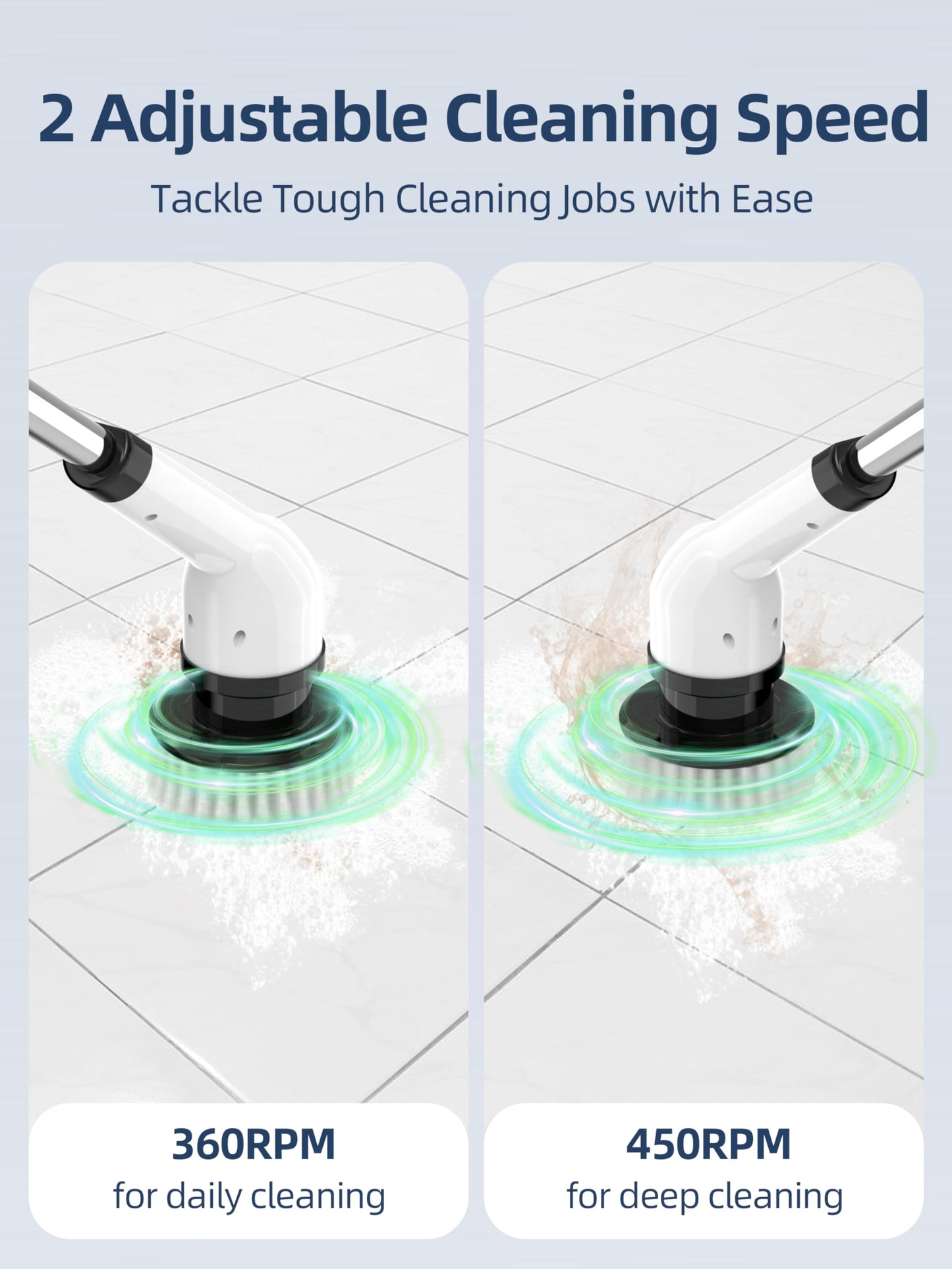 Cordless Electric Spin Scrubber with 9 Brush Heads
