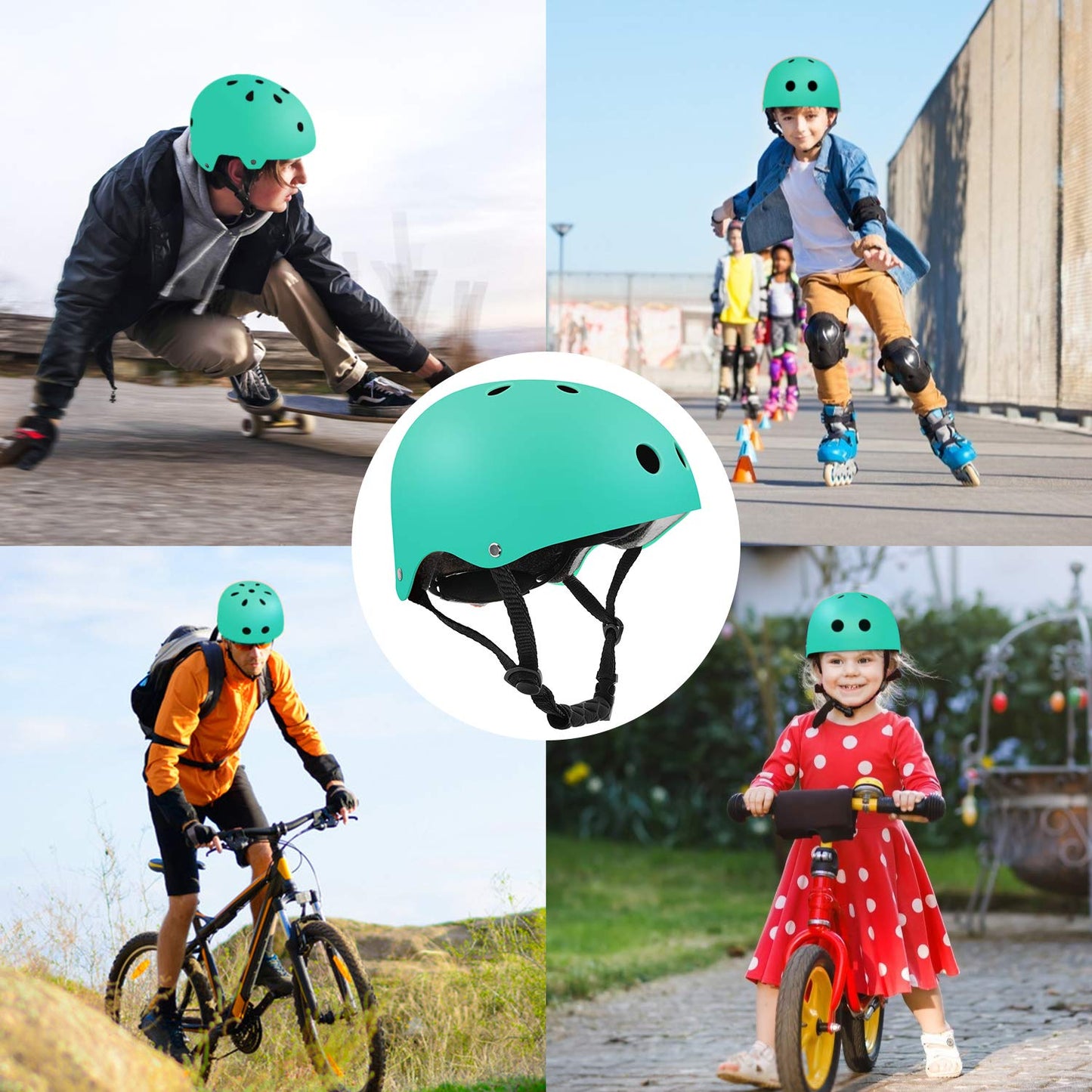 Dual Certified Skateboard and Bike Helmet for All