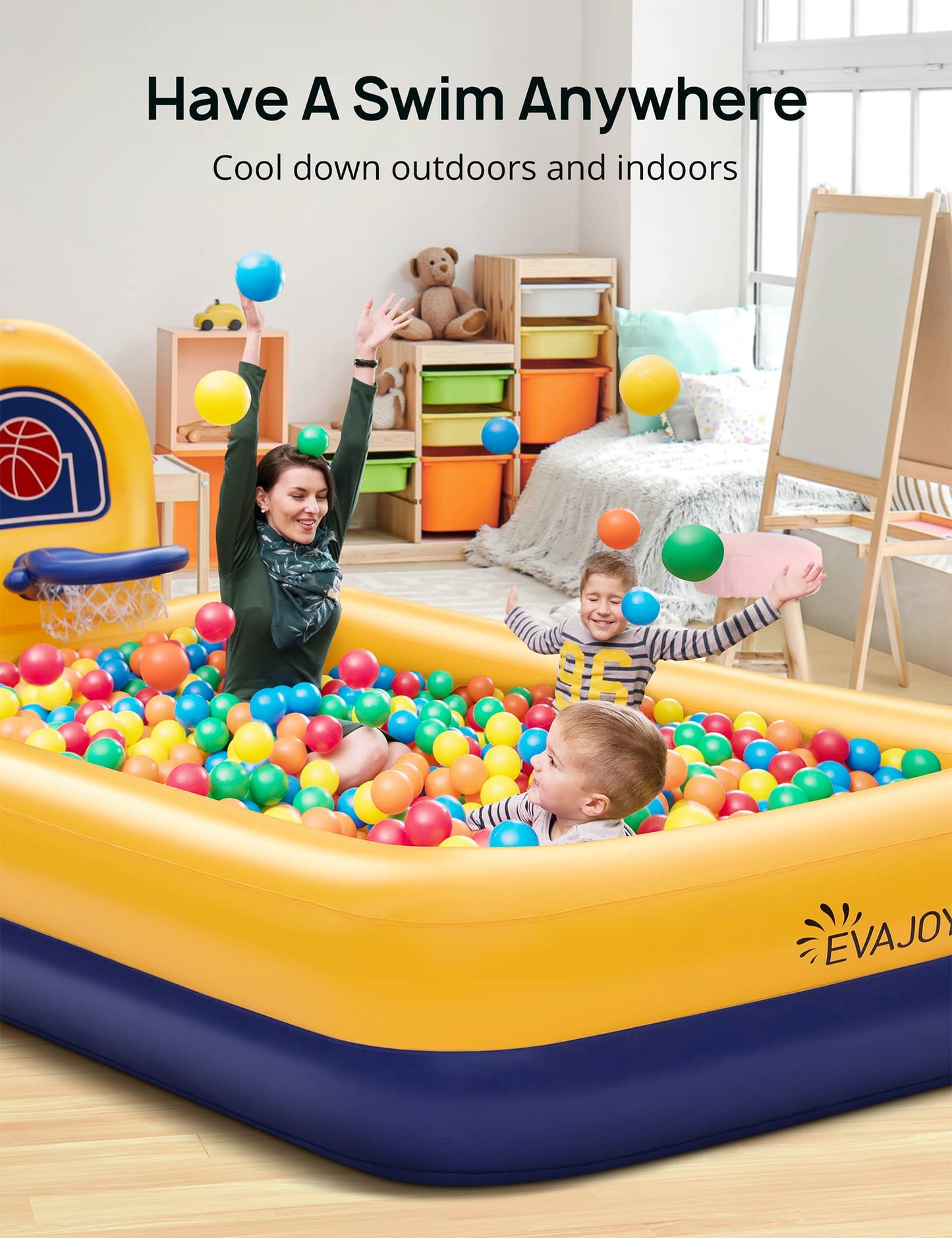 Evajoy Inflatable Kids Pool for Summer Fun