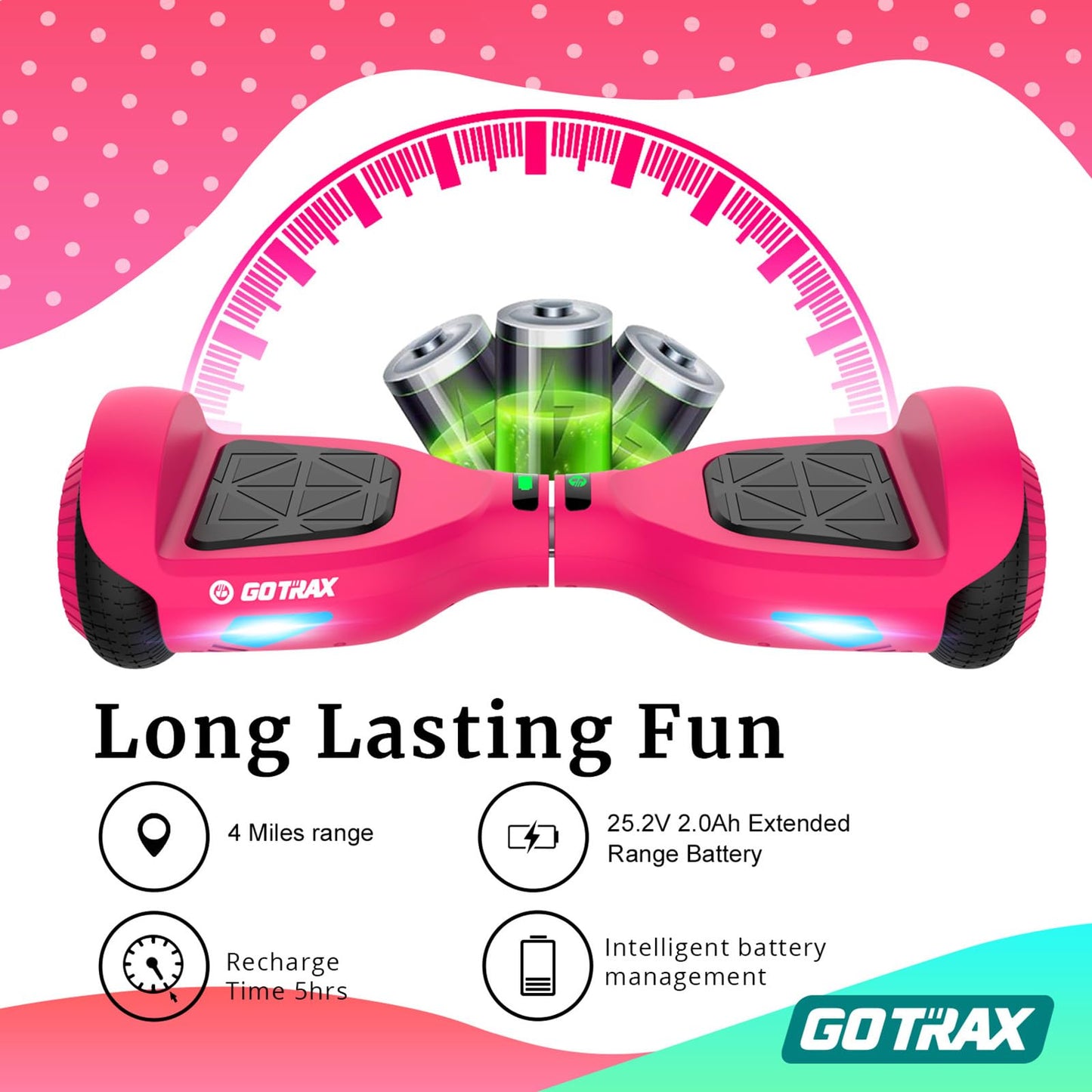 Gotrax Edge Hoverboard with LED Wheels & Headlight