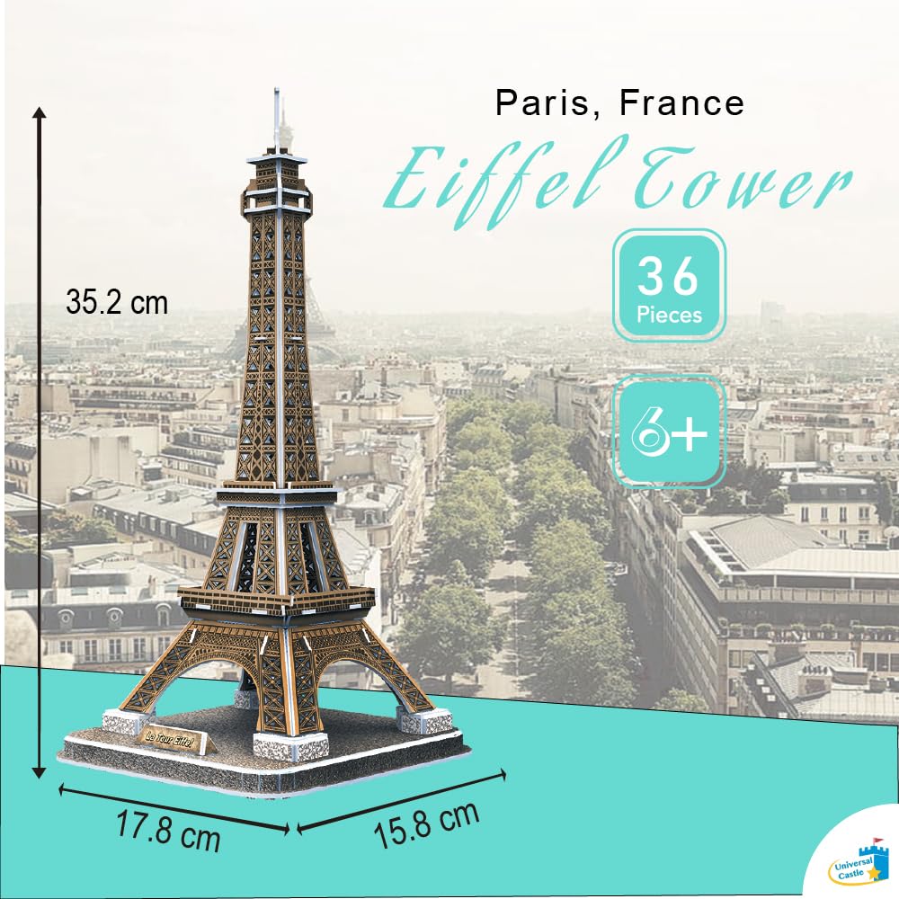 Eiffel Tower 3D Puzzle Model Kit for Adults
