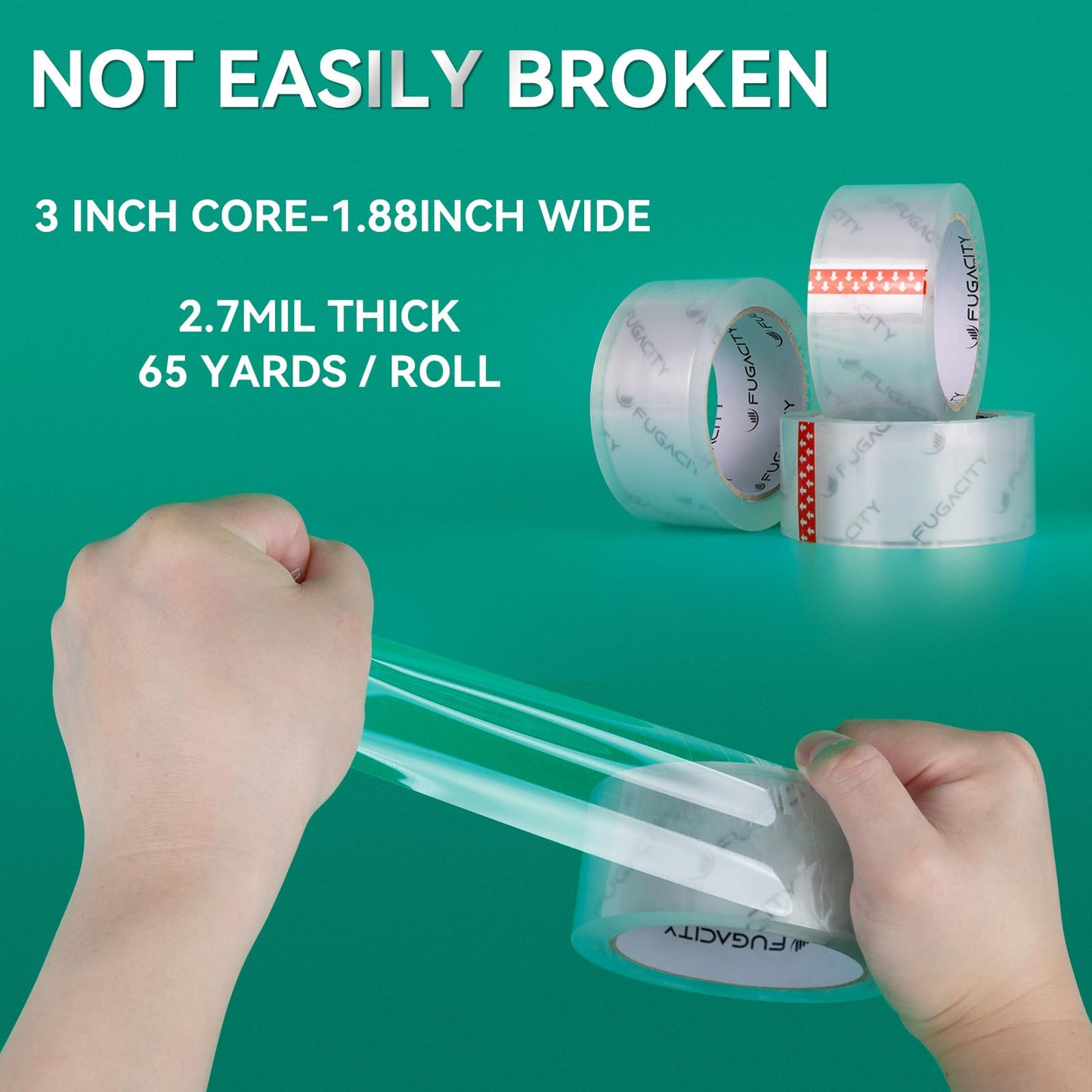 6 Rolls Heavy Duty Packing Tape by FugaCity