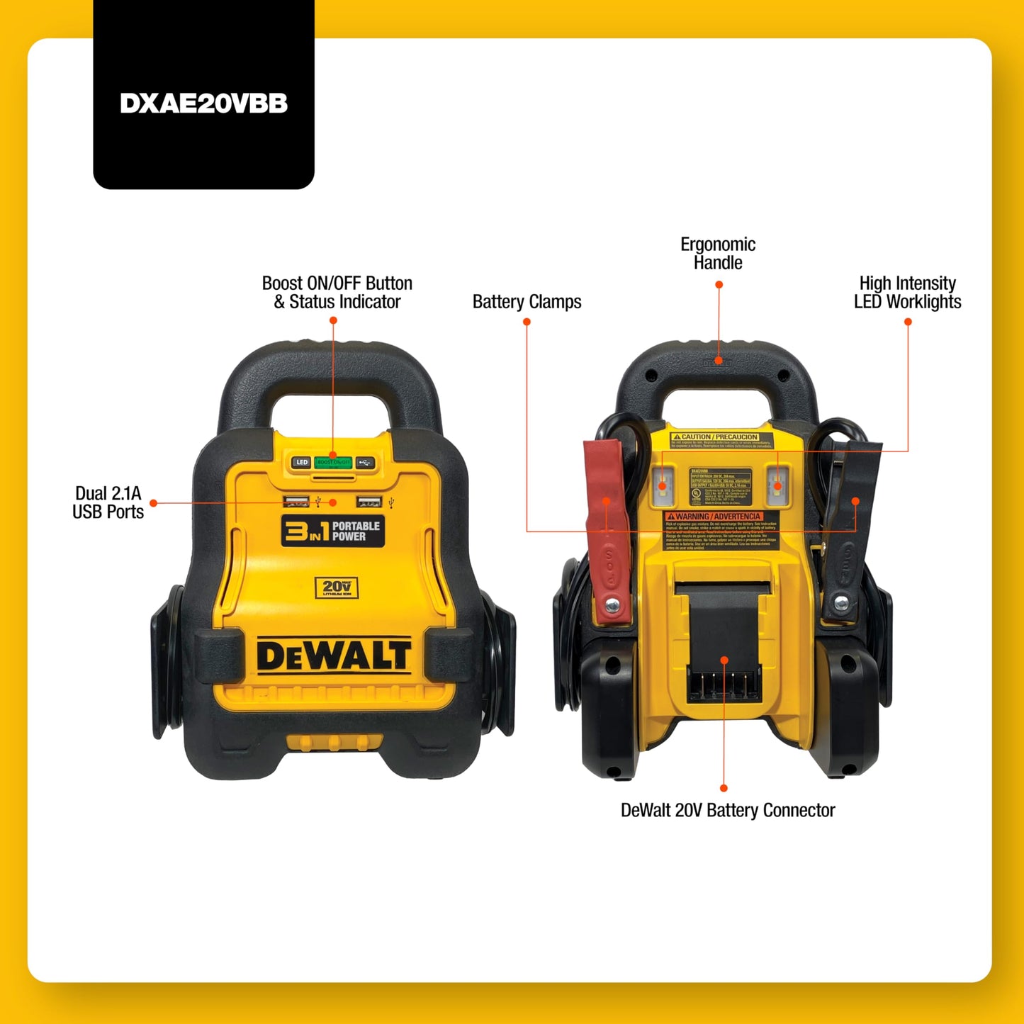 20-Volt DEWALT Jump Starter and Battery Booster
