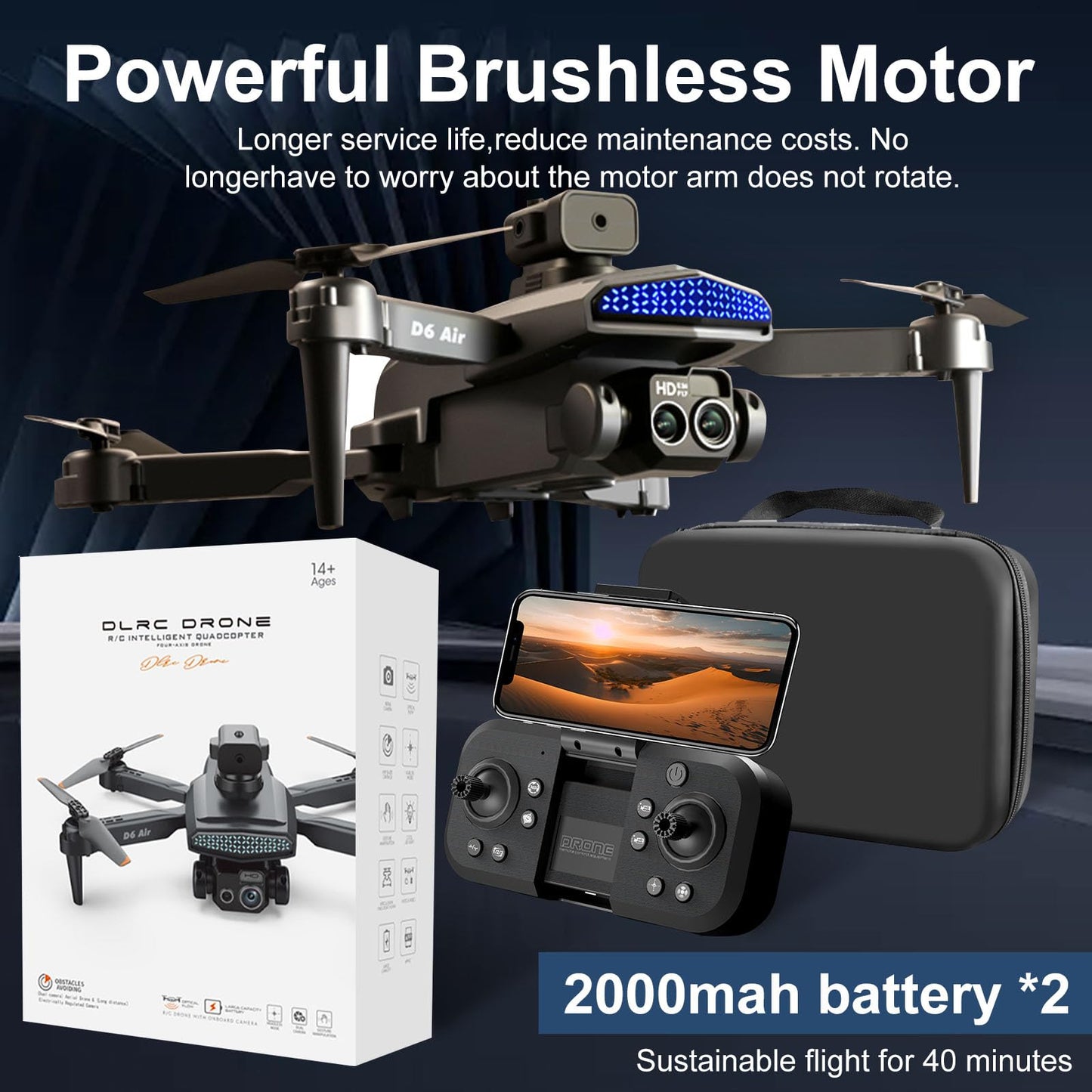 4K HD FPV Foldable Drone with Gesture Control