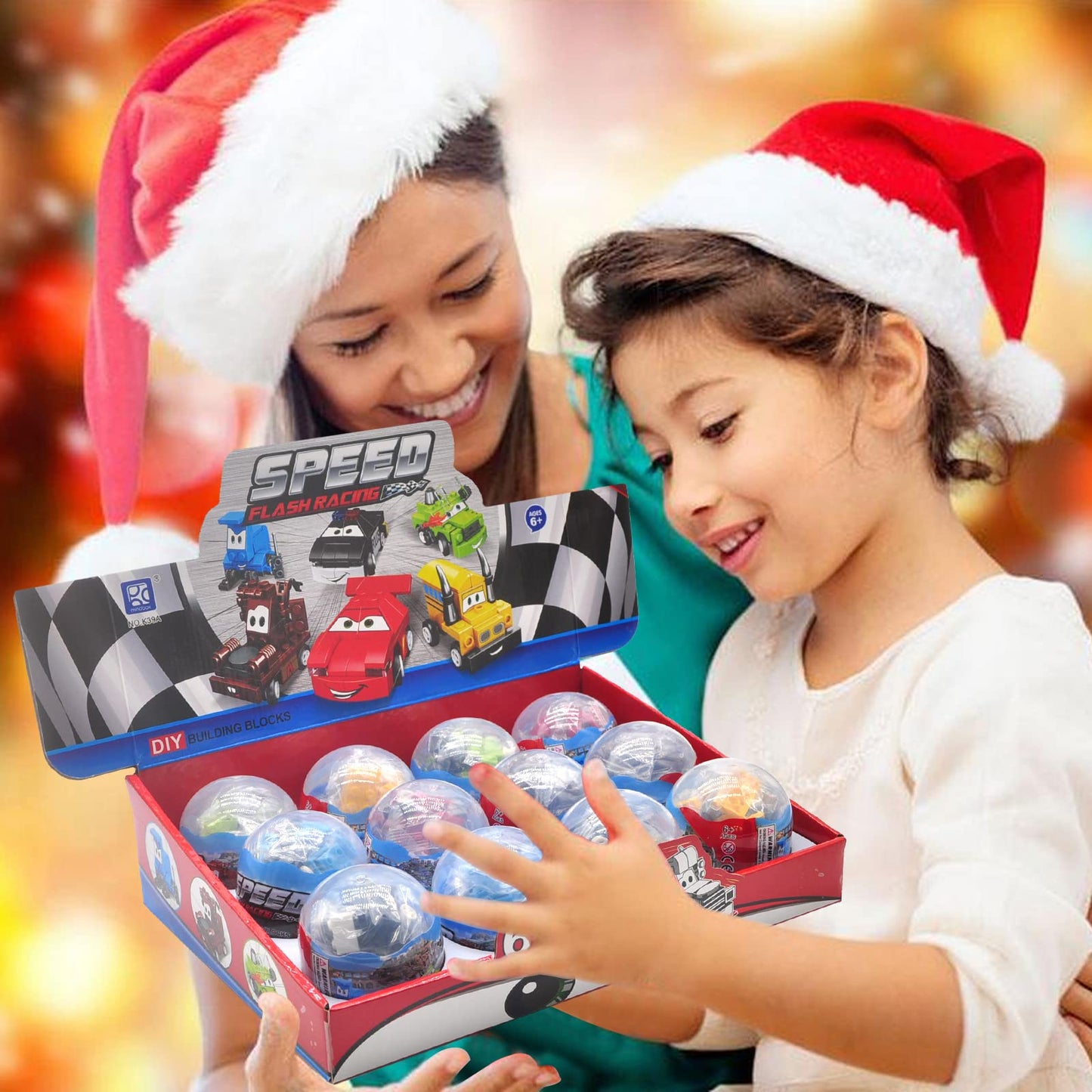 12 Pack Surprise Easter Eggs with Vehicles