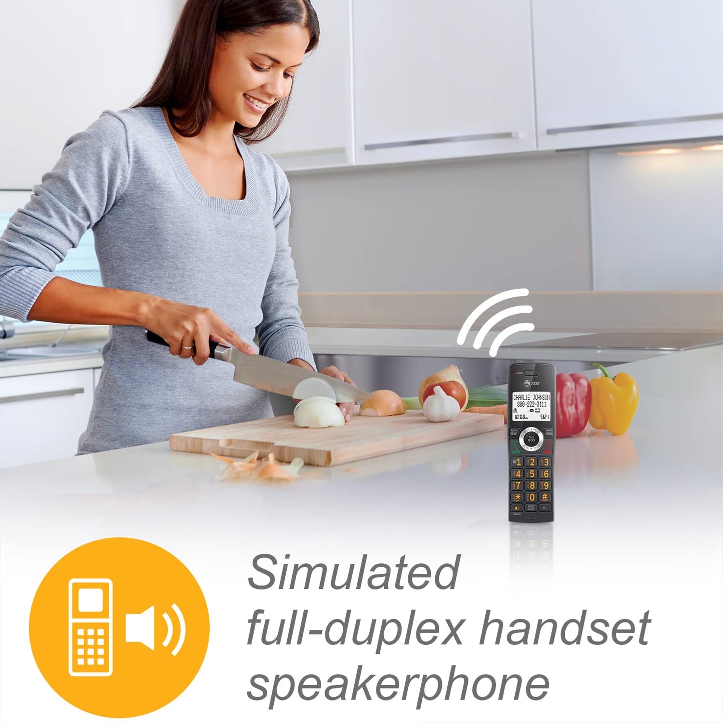 AT&T Cordless Phone with Answering Machine, 3 Handsets