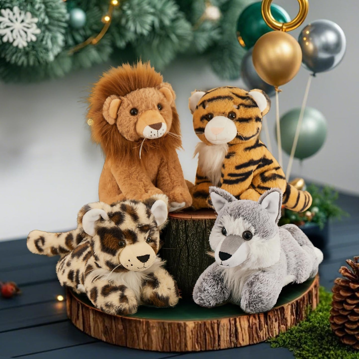 Jungle Stuffed Animals for Baby Shower Centerpieces