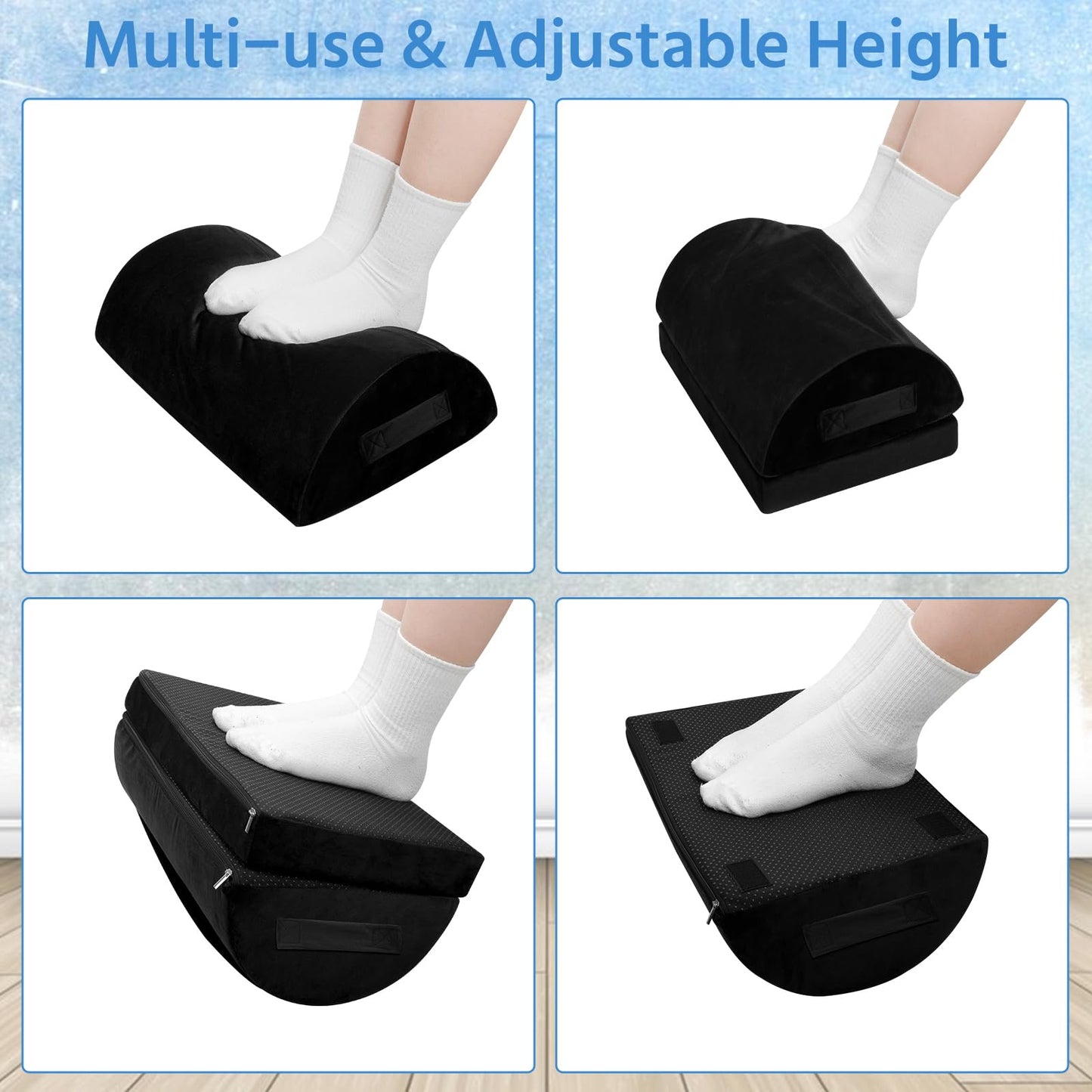 Ergonomic Under Desk Foot Rest for Pain Relief