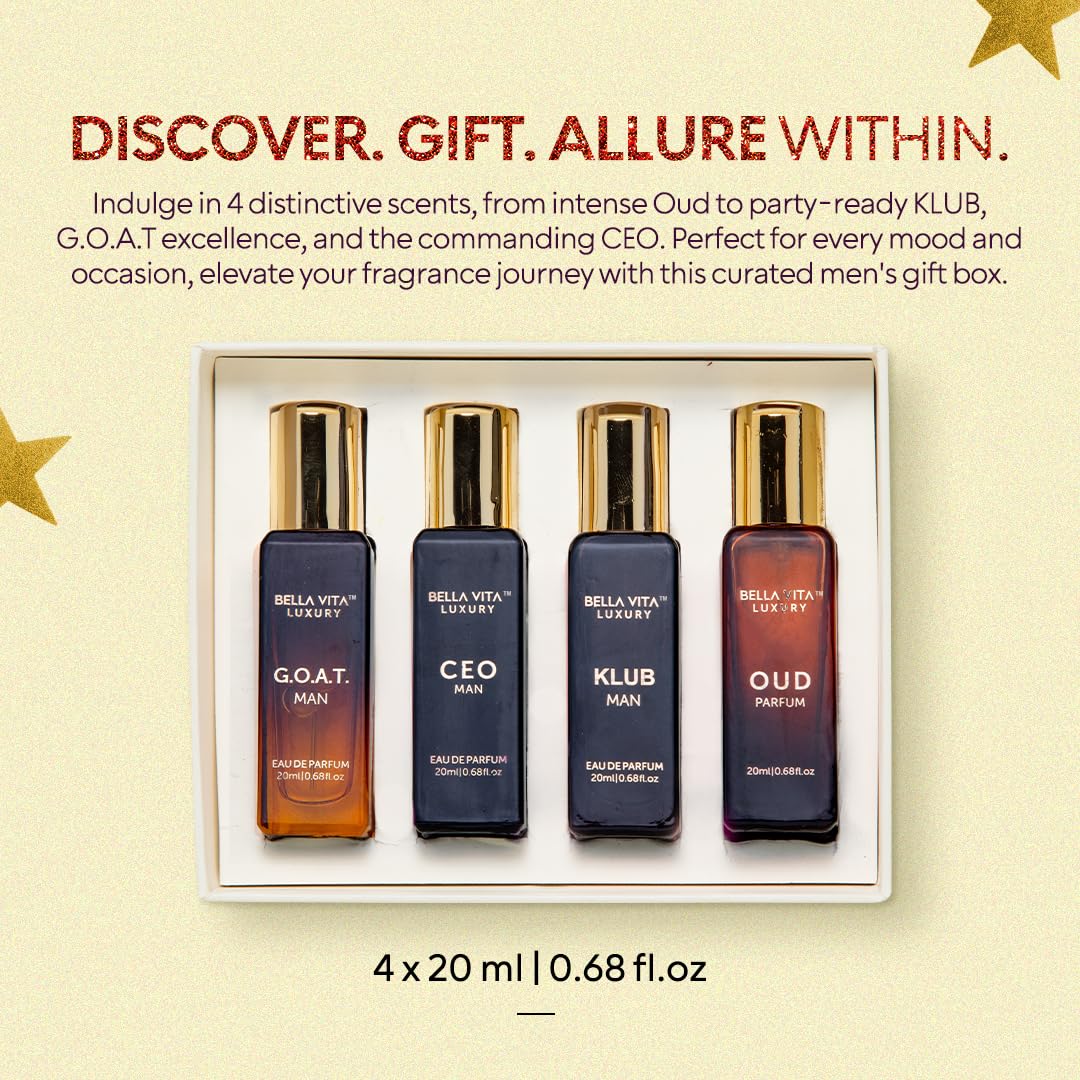Luxury Perfume Gift Set for Men - 4 x 20ml