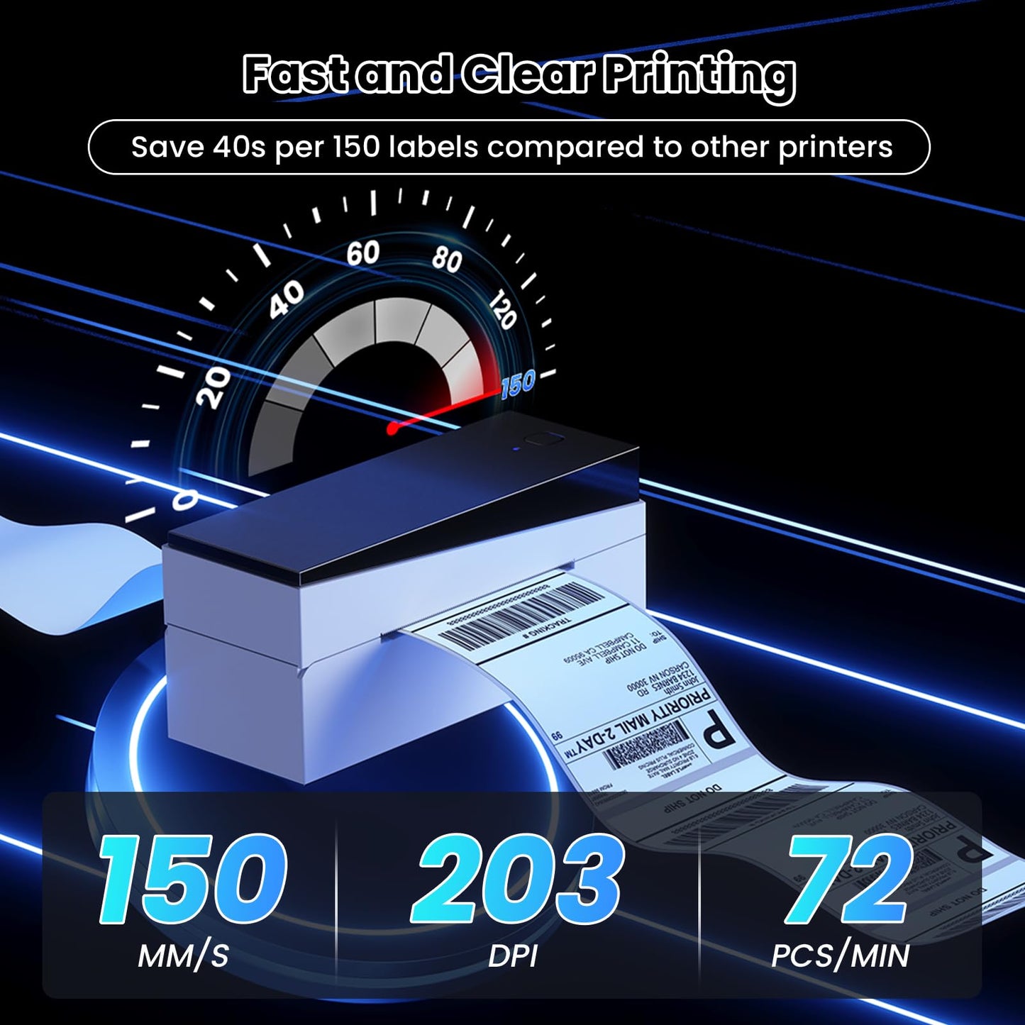 Bluetooth Thermal Label Printer for Shipping Packages