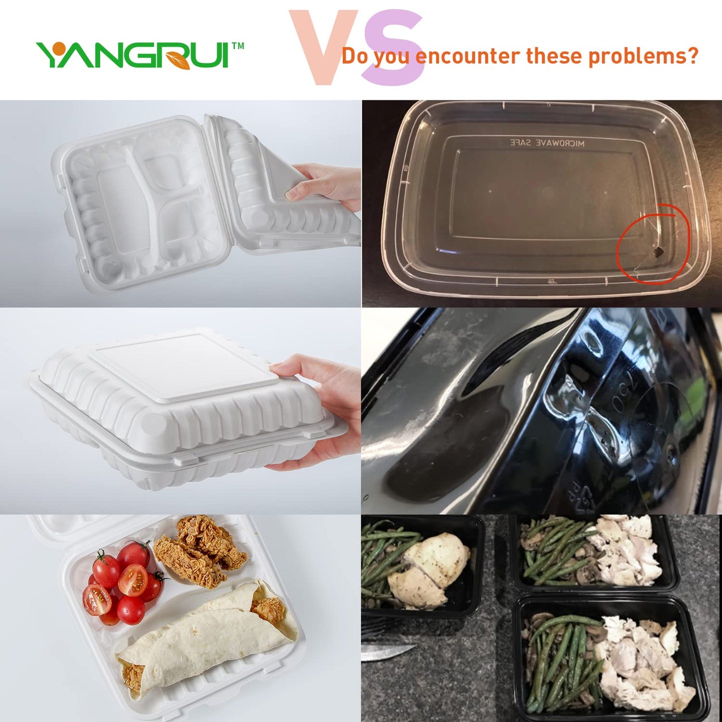55 Pack YANGRUI Reusable Meal Prep Containers
