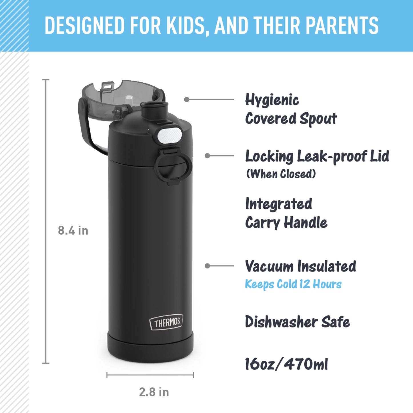 16 Ounce THERMOS Vacuum Insulated Bottle