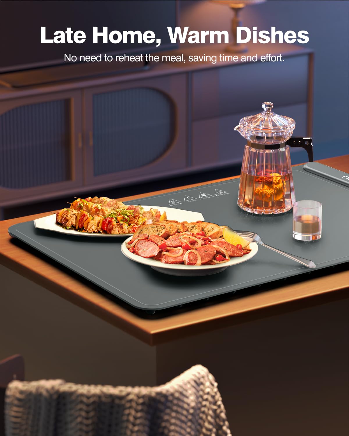 Electric Warming Tray with 3 Temperature Settings