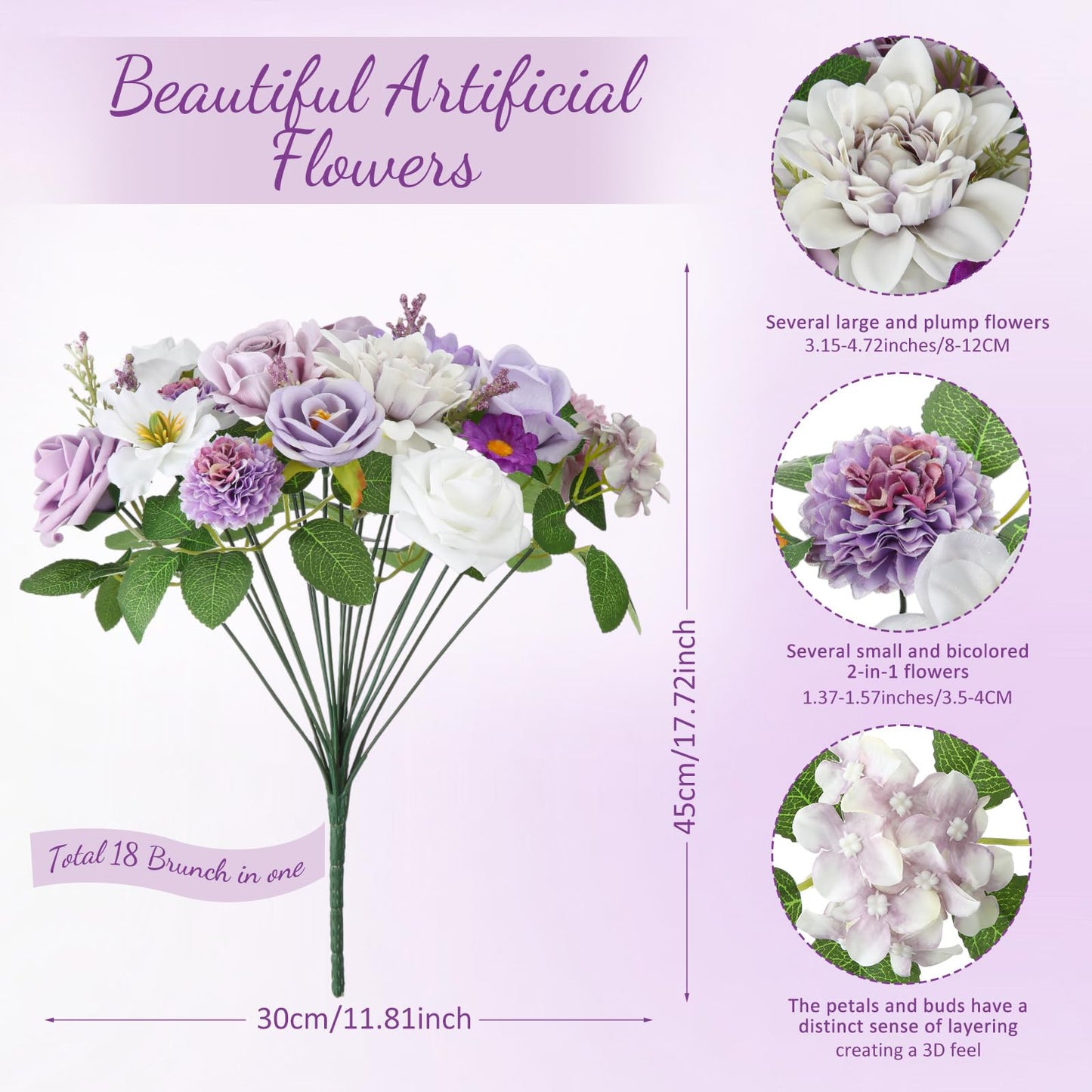 Artificial Flower Combo Set for DIY Decor