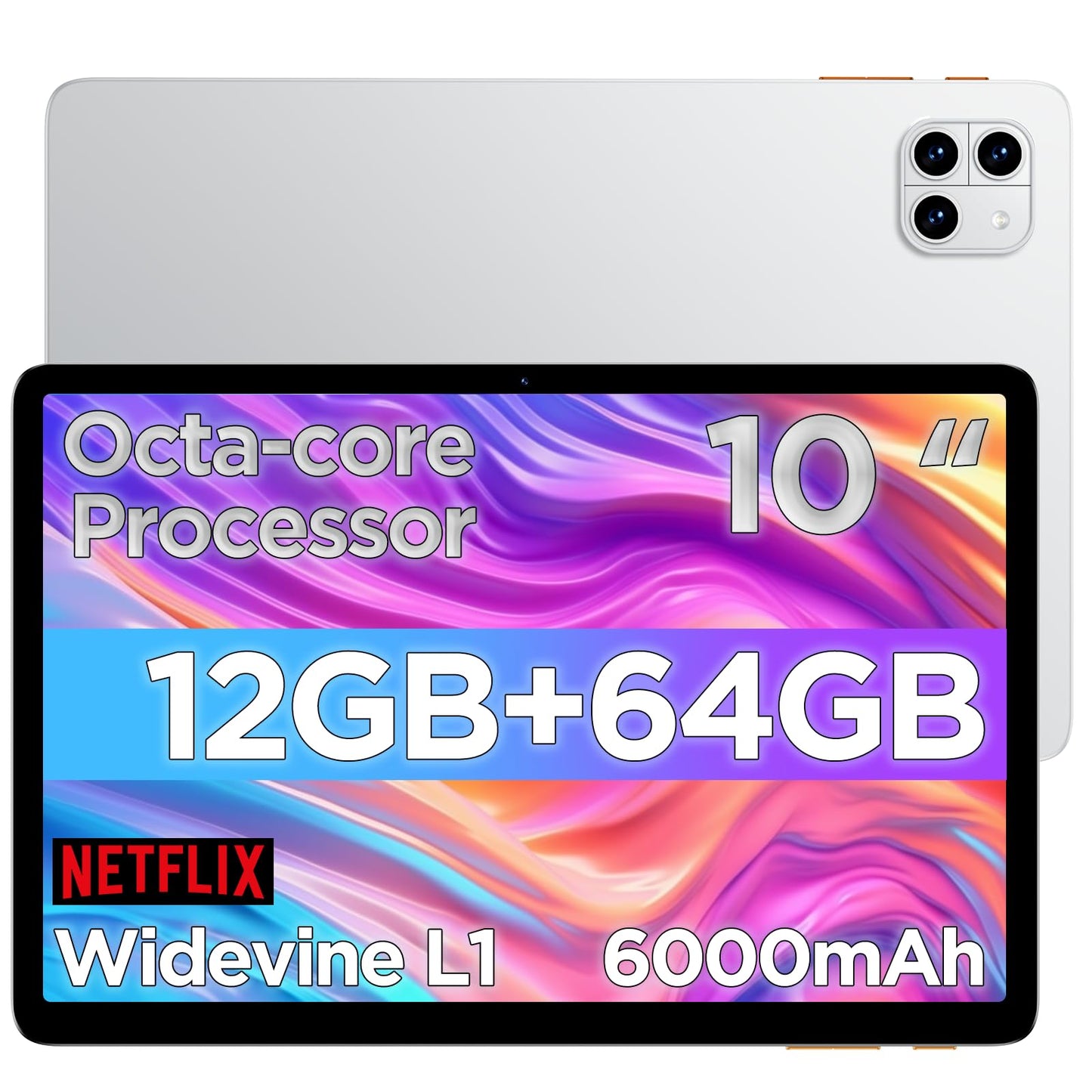 10.1" Android Tablet with 12GB RAM & 64GB Storage