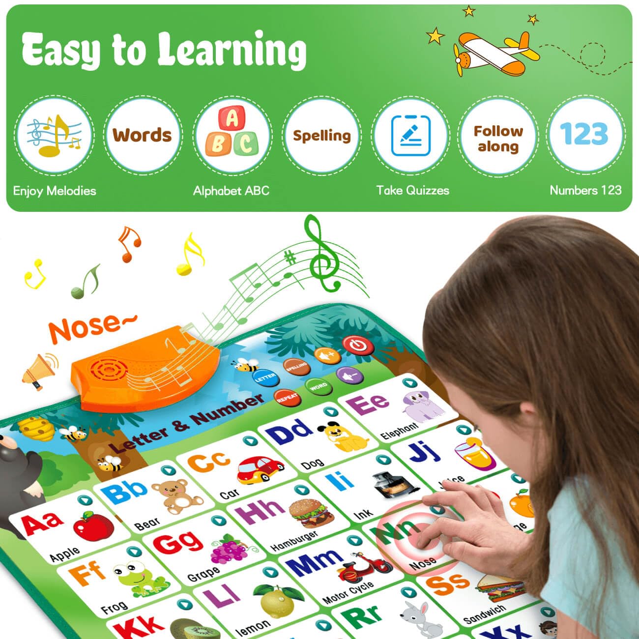 Learning Alphabet Toys for Toddlers - Interactive Chart