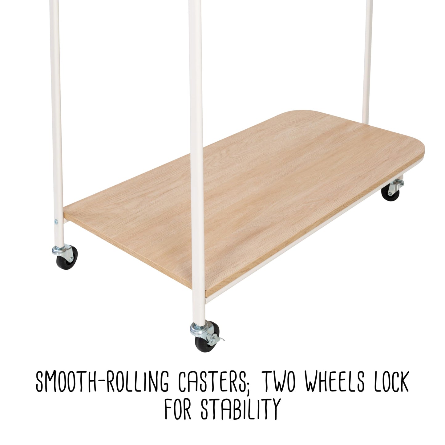 Honey-Can-Do Freestanding Clothes Rack with Shelf