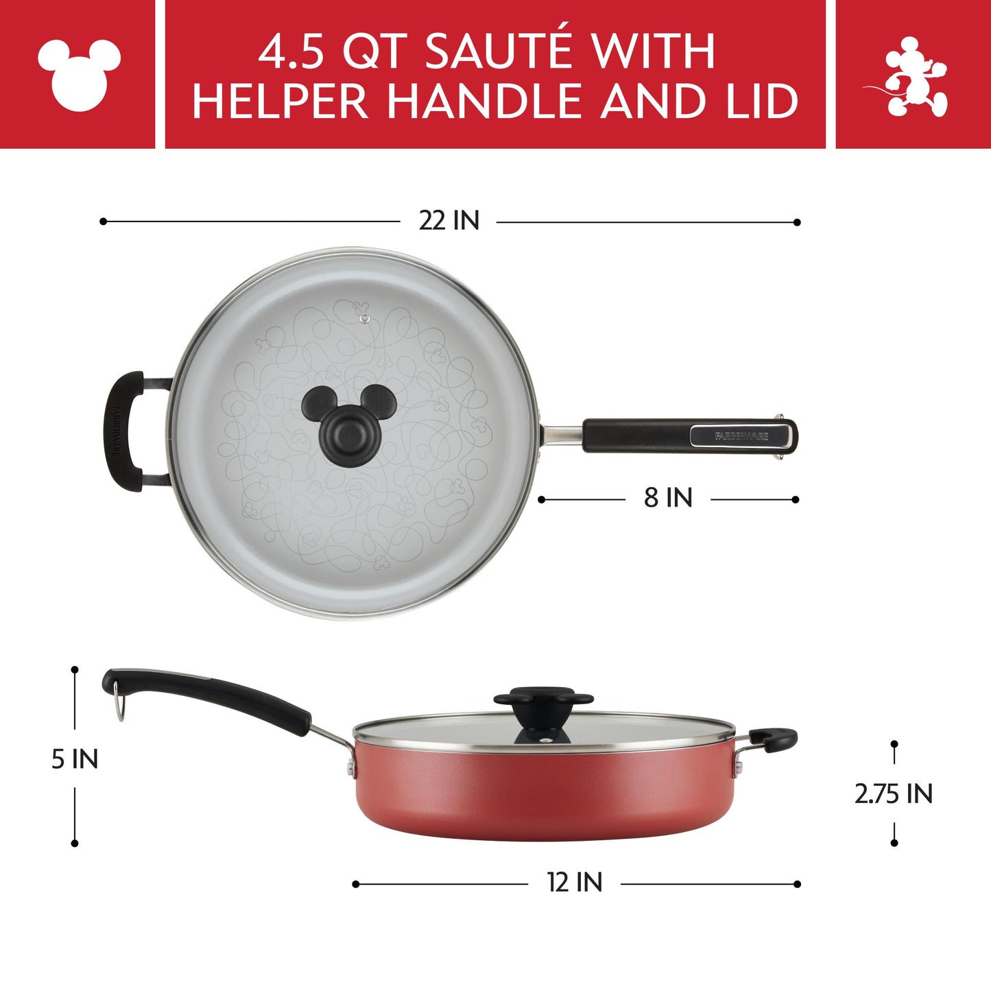 Farberware Disney Nonstick Saute Pan with Lid