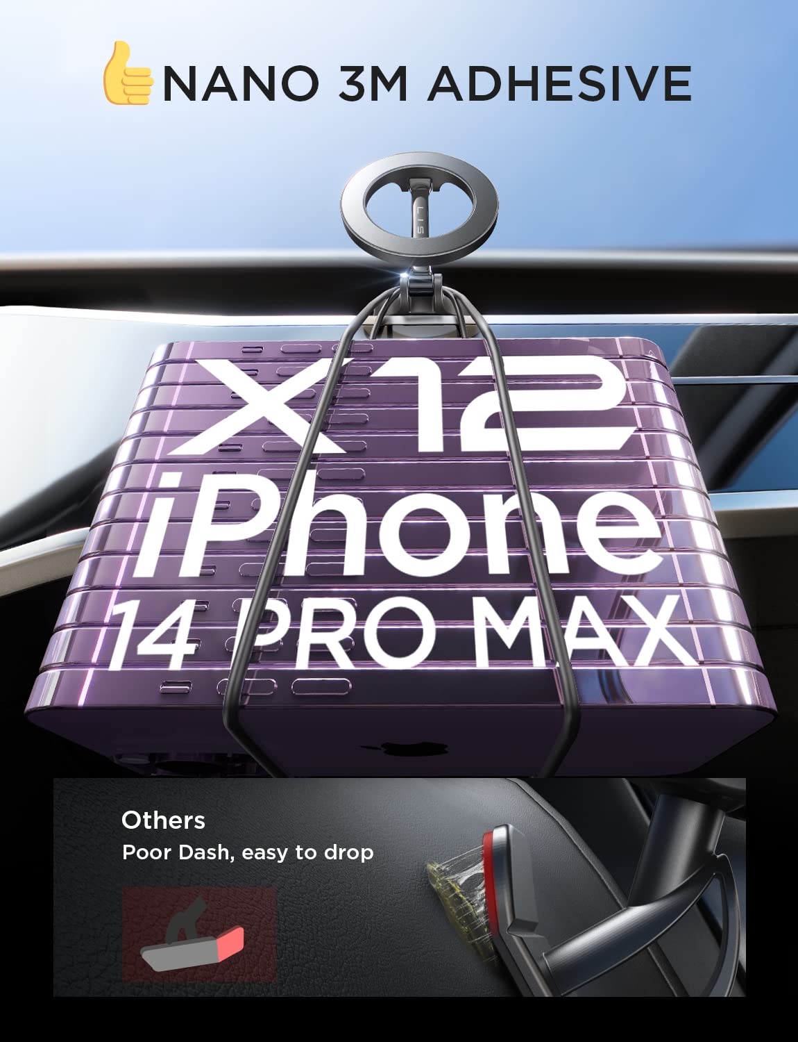 MagSafe Car Mount Holder for iPhone 15/14/13